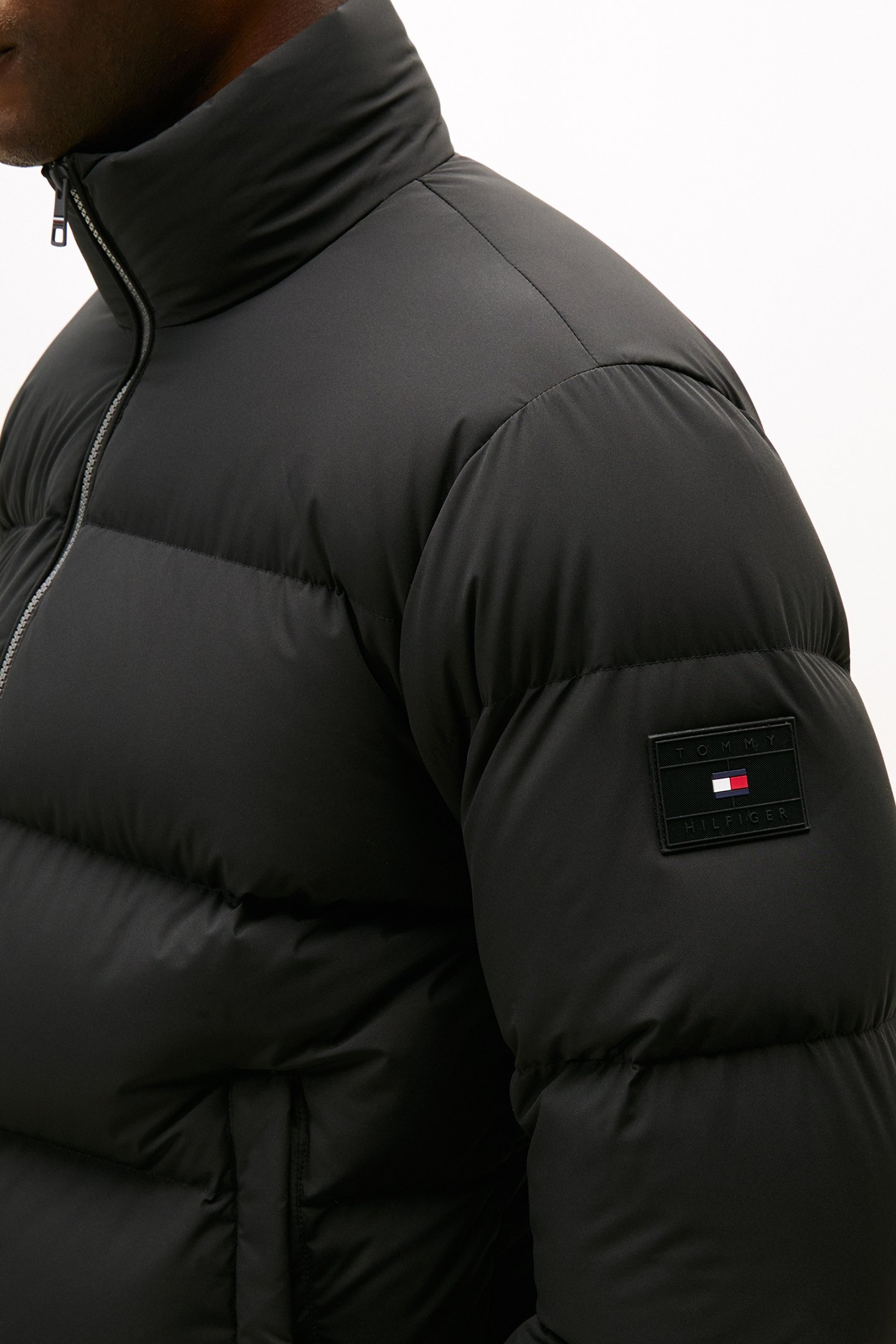 DOWN STAND PUFFER JACKET BLACK 5