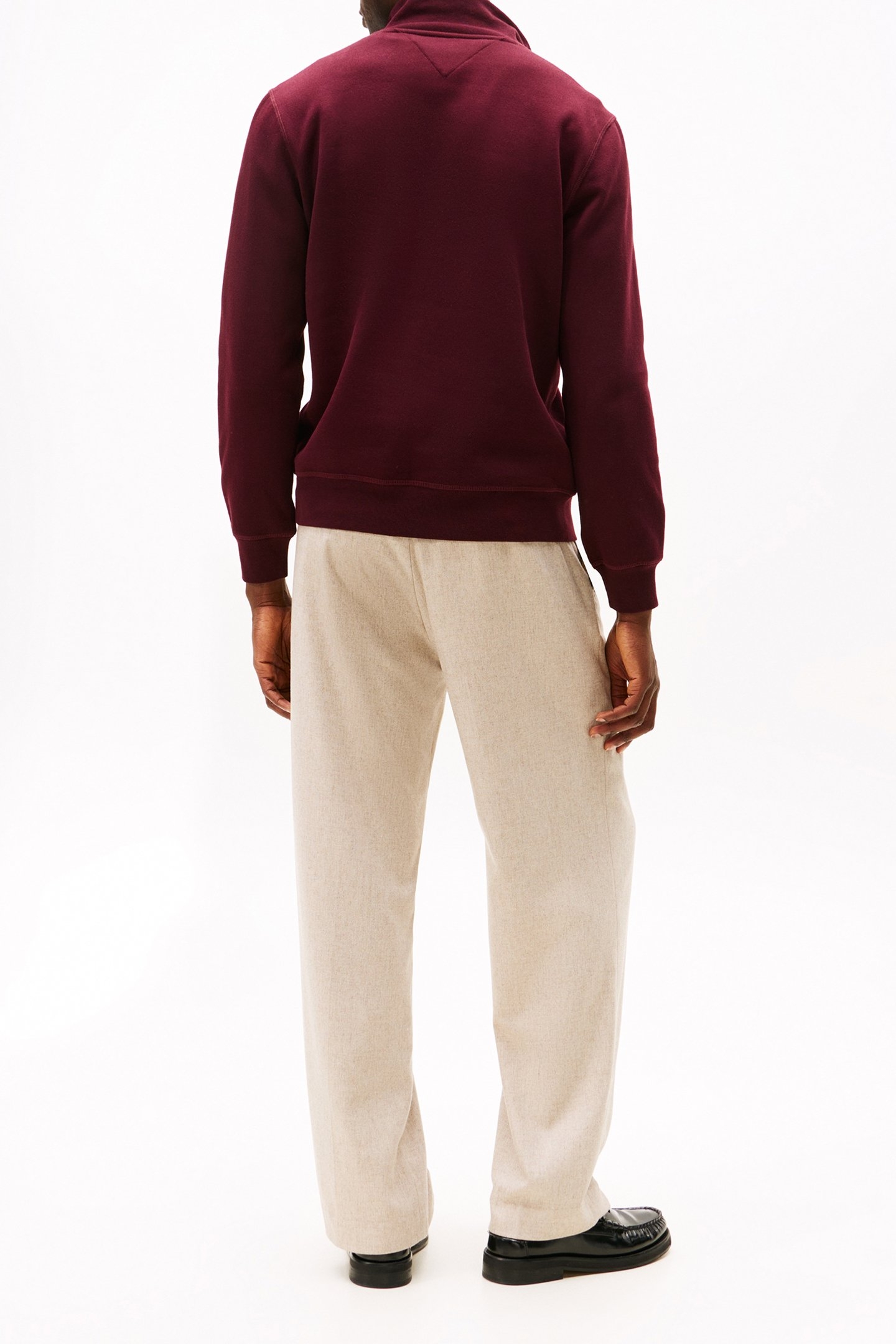 ESSENTIAL FLEECE 1/4 ZIP DEEP BURGUNDY 3