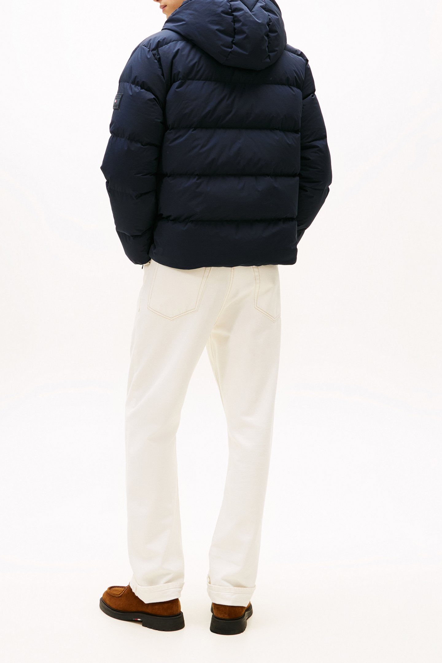 DOWN HOODED PUFFER JACKET NAVY BLUE 3