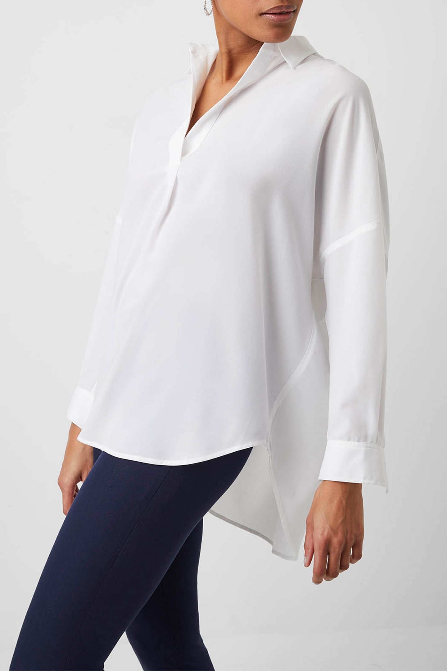 RHODES RECYCLED CREPE POPOVER WINTER WHITE 4