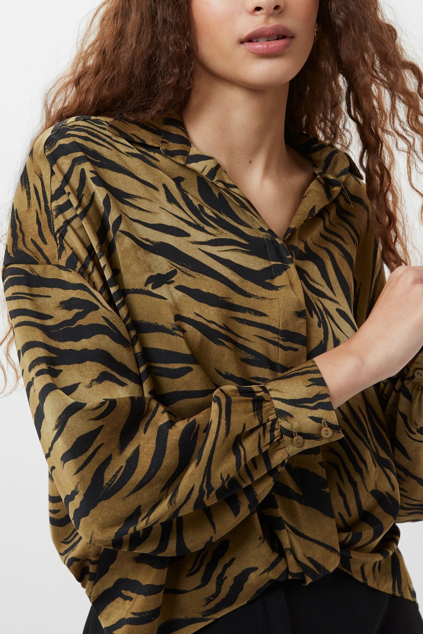 DAMASCO ADELINE PRINT TUCK SHI GOLDEN OLIVE KHAKI 4