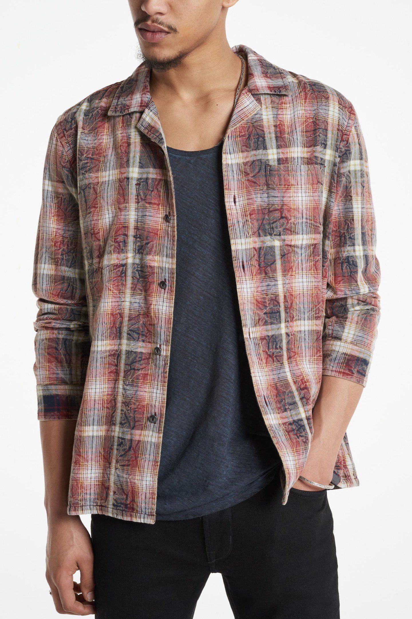 STANTON L/S REVERSIBLE OVERSIZE SHIRT AUBURN 2