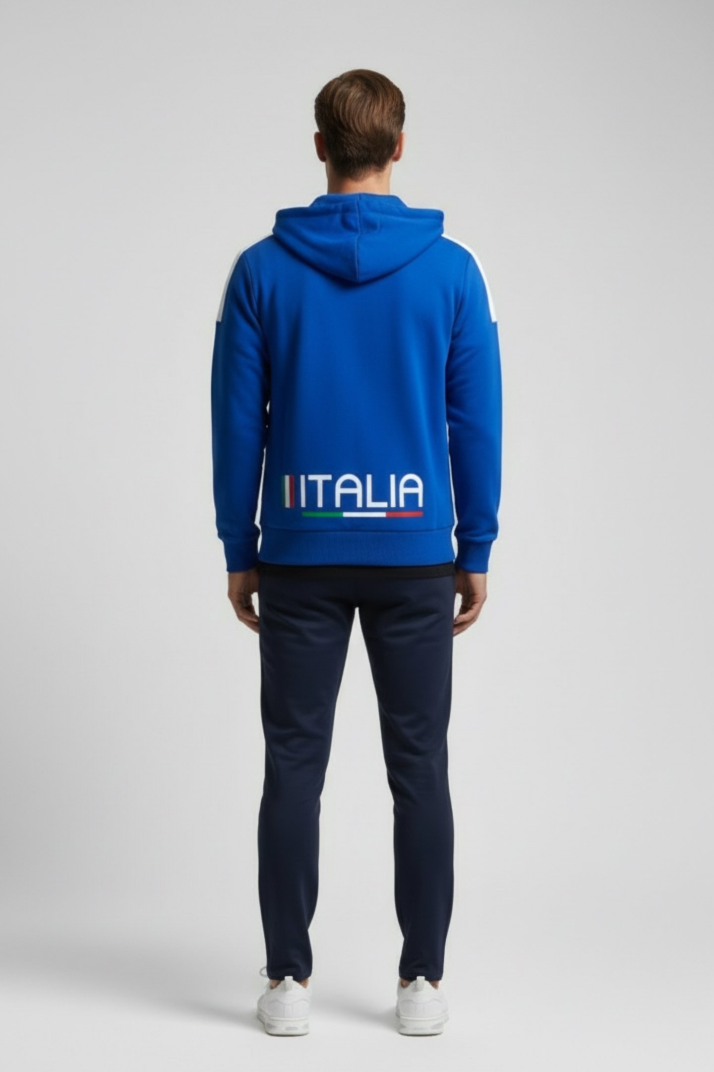 HOODED F/Z JACKET FIN II ROYAL,WHITE 2