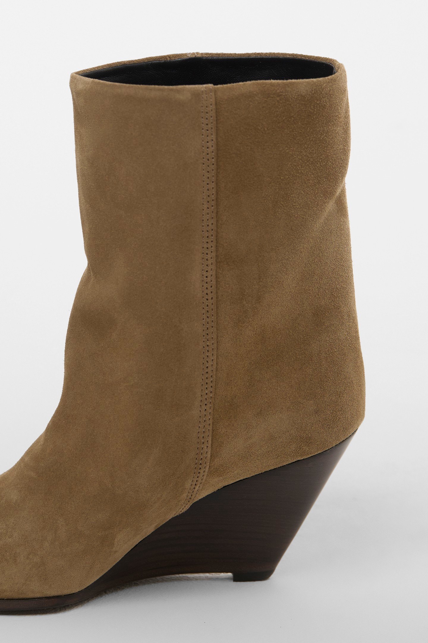 WEDGE BOOT SHOES TAUPE BEIGE 4