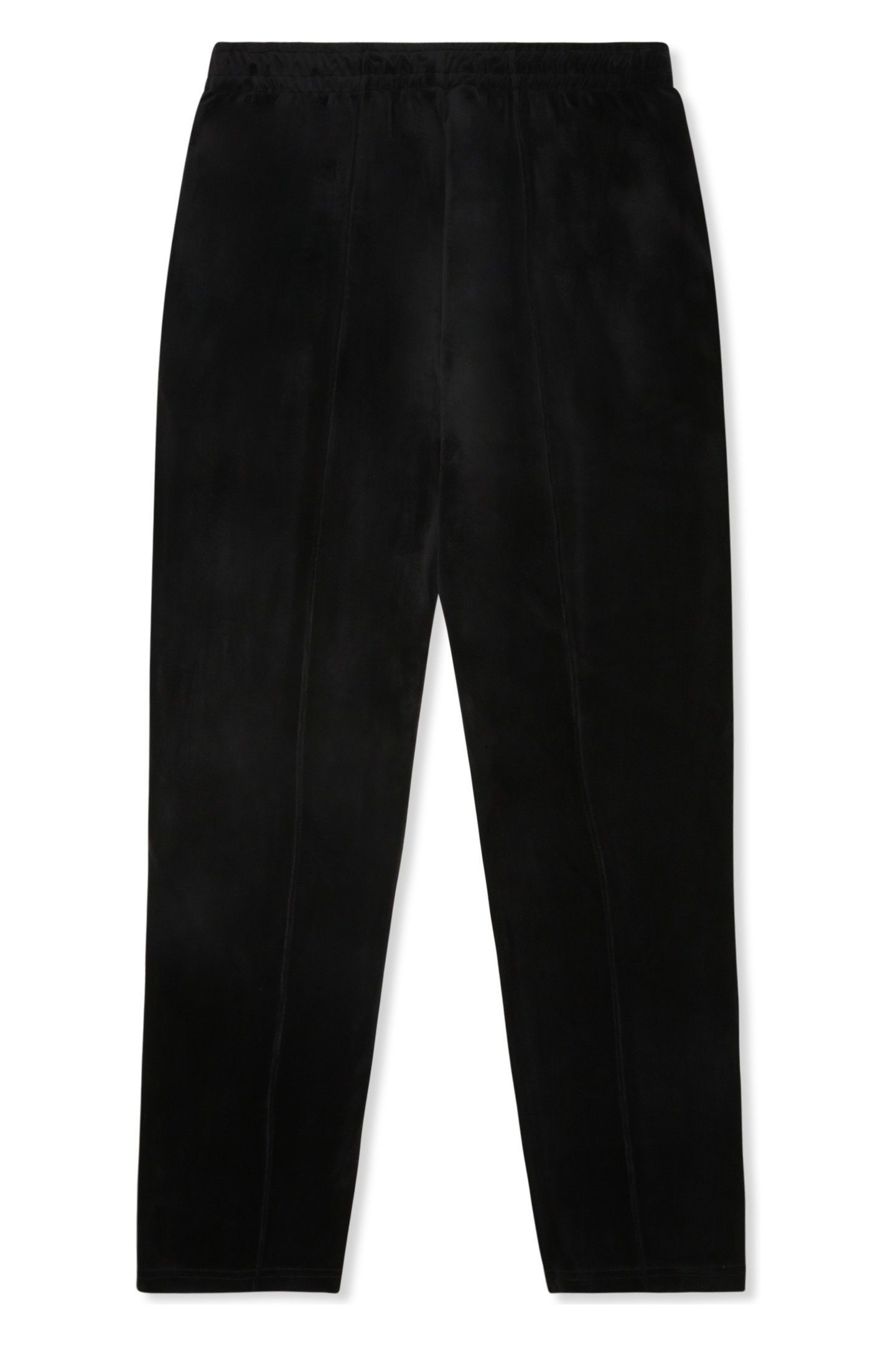 ADRIANO REGULAR TAPERED VELOUR TRACK PANTS BLACK 4
