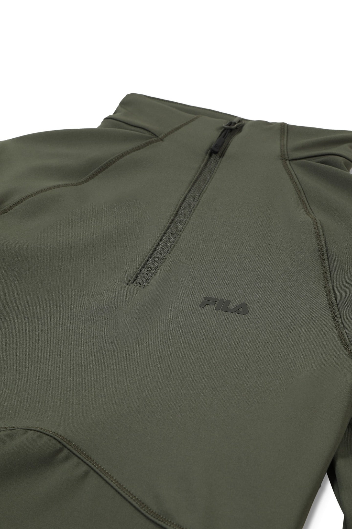 CORSICO SLIM CROPPED SCULPTURAL HALF-ZIP SHIRT DEEP DEPTHS 7