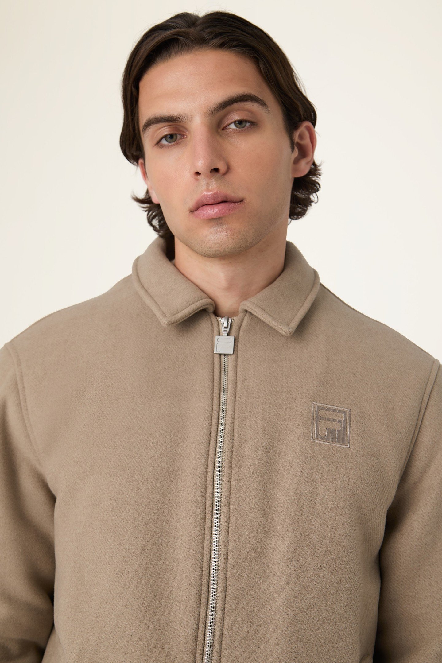 COMO REGULAR FELTED VARSITY JACKET WEATHERED TEAK 7