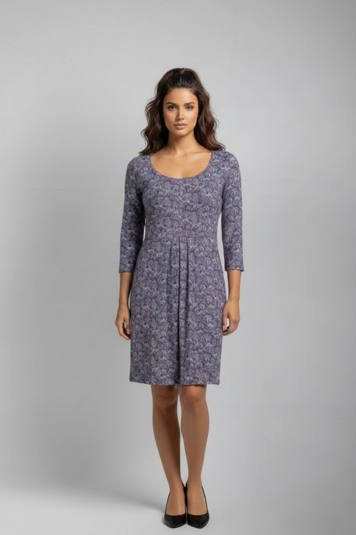 PIPPY LONG LINE TOP PLUM PRINT 1