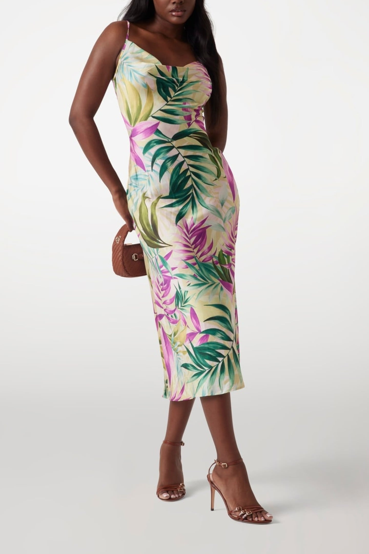 GUESS ECO NEW AKILINA DRESS TROPICAL ESCAPE PRIN 3