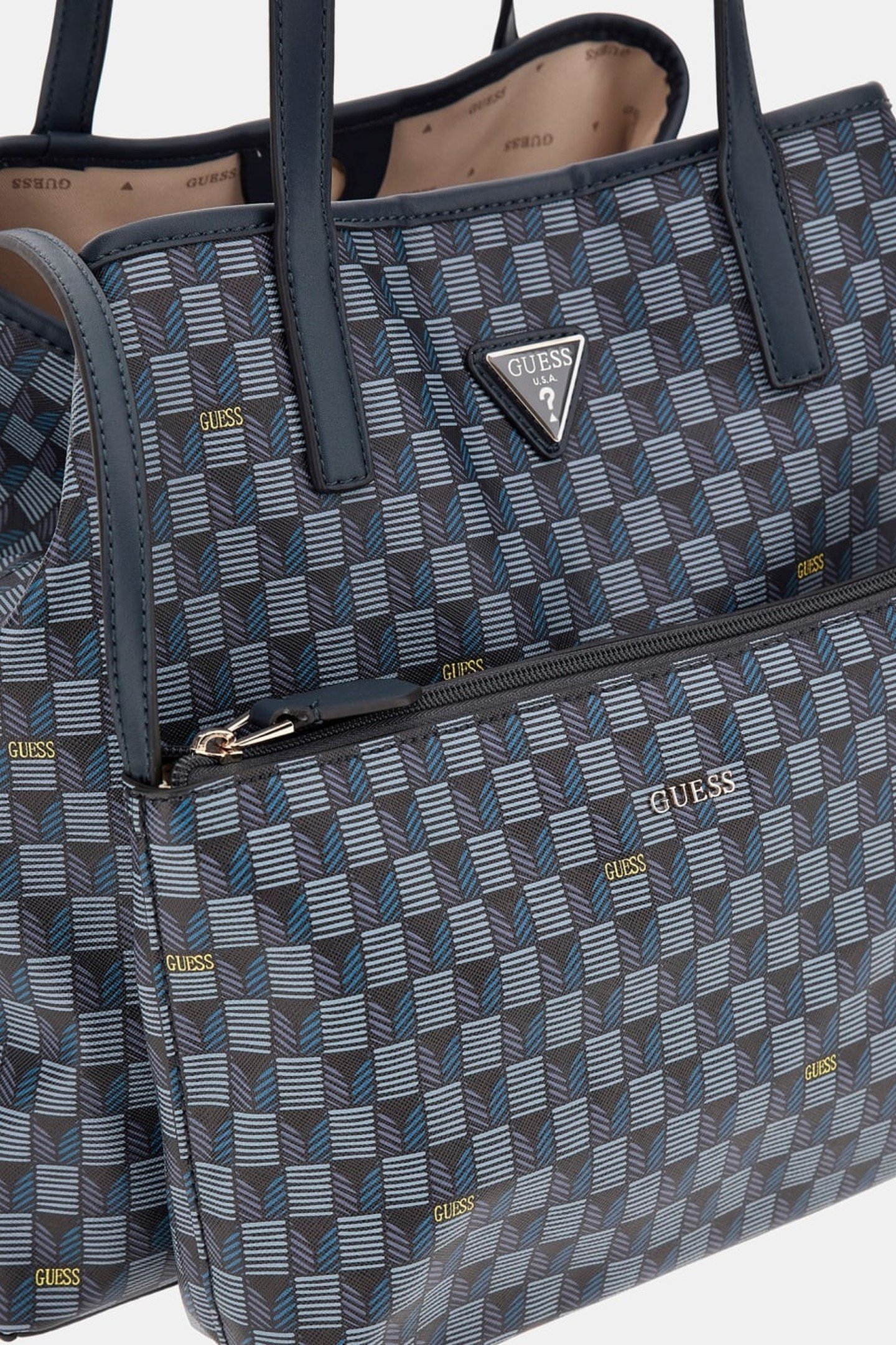 VIKKY II LARGE TOTE BLUE LOGO 7