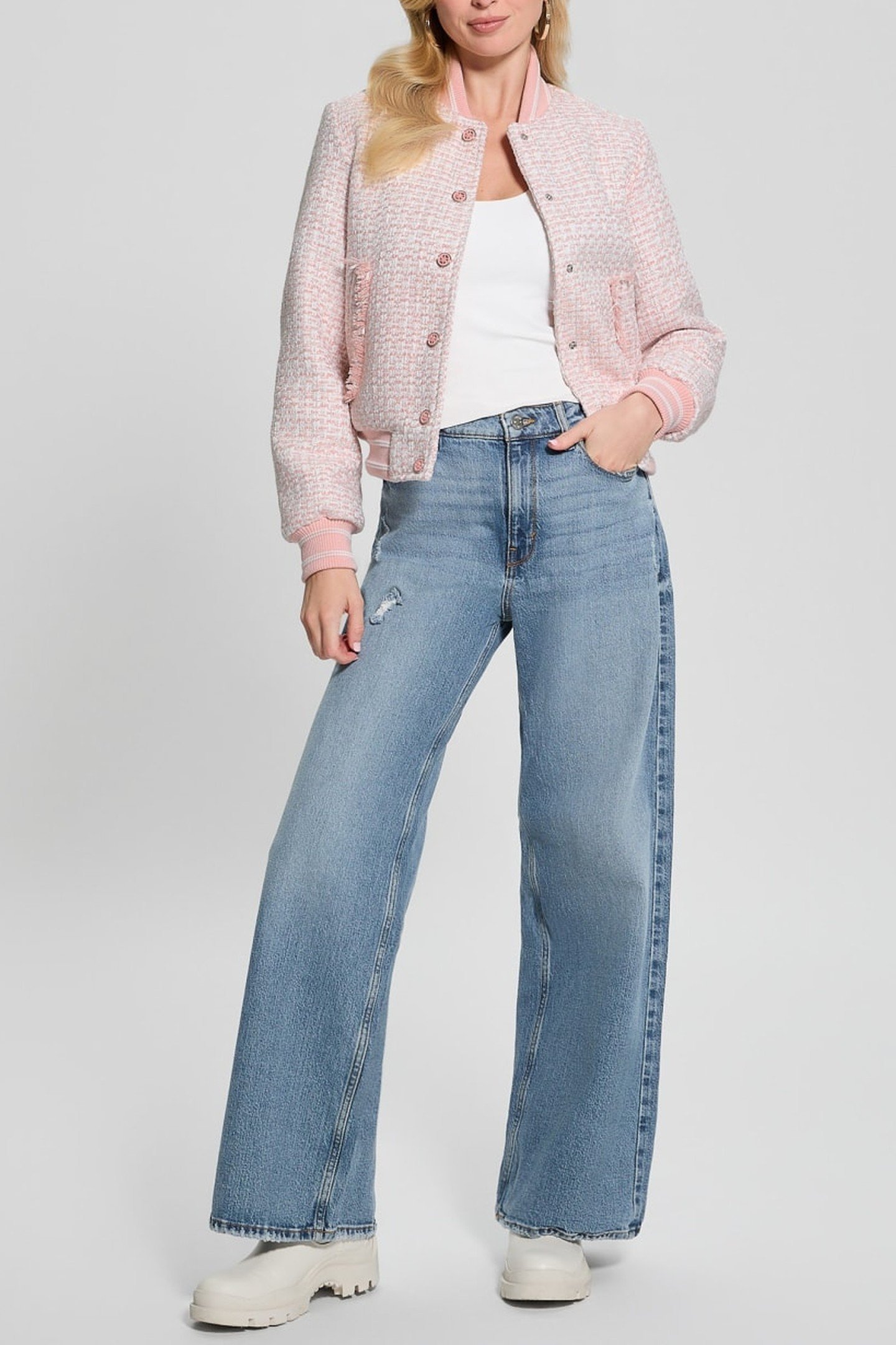 NEW GLORIA TWEED BOM LOW KEY PINK MULTI 6