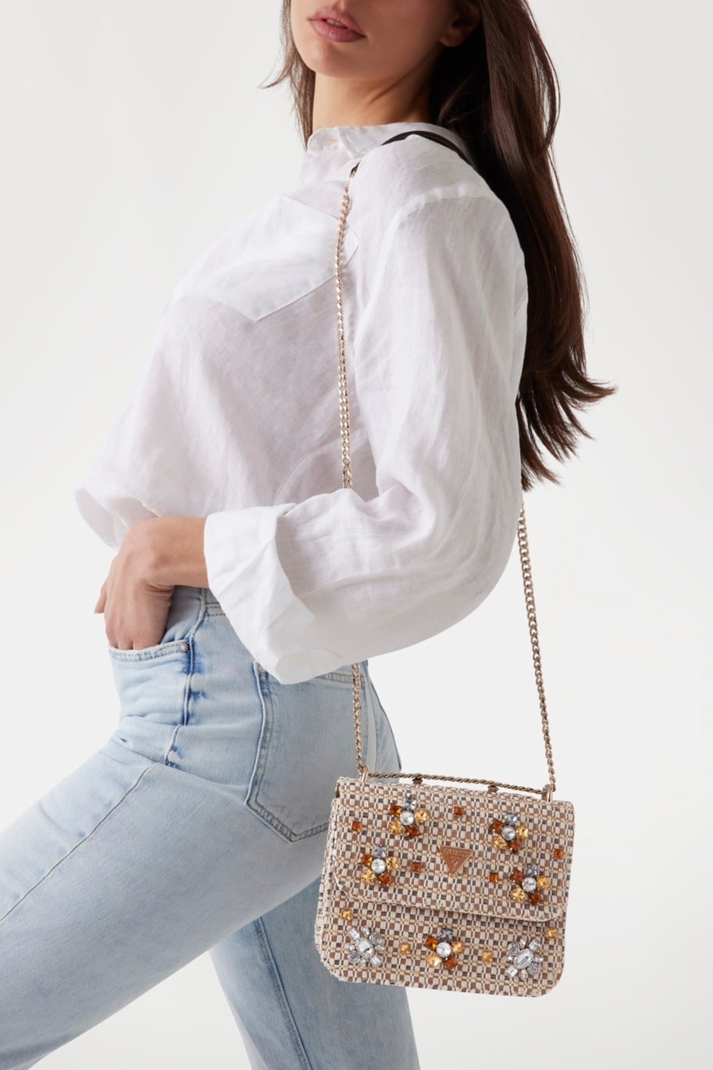 MARCIANO BY GUESS BEAUVOIR CONVERTIBL COGNAC MULTI 1