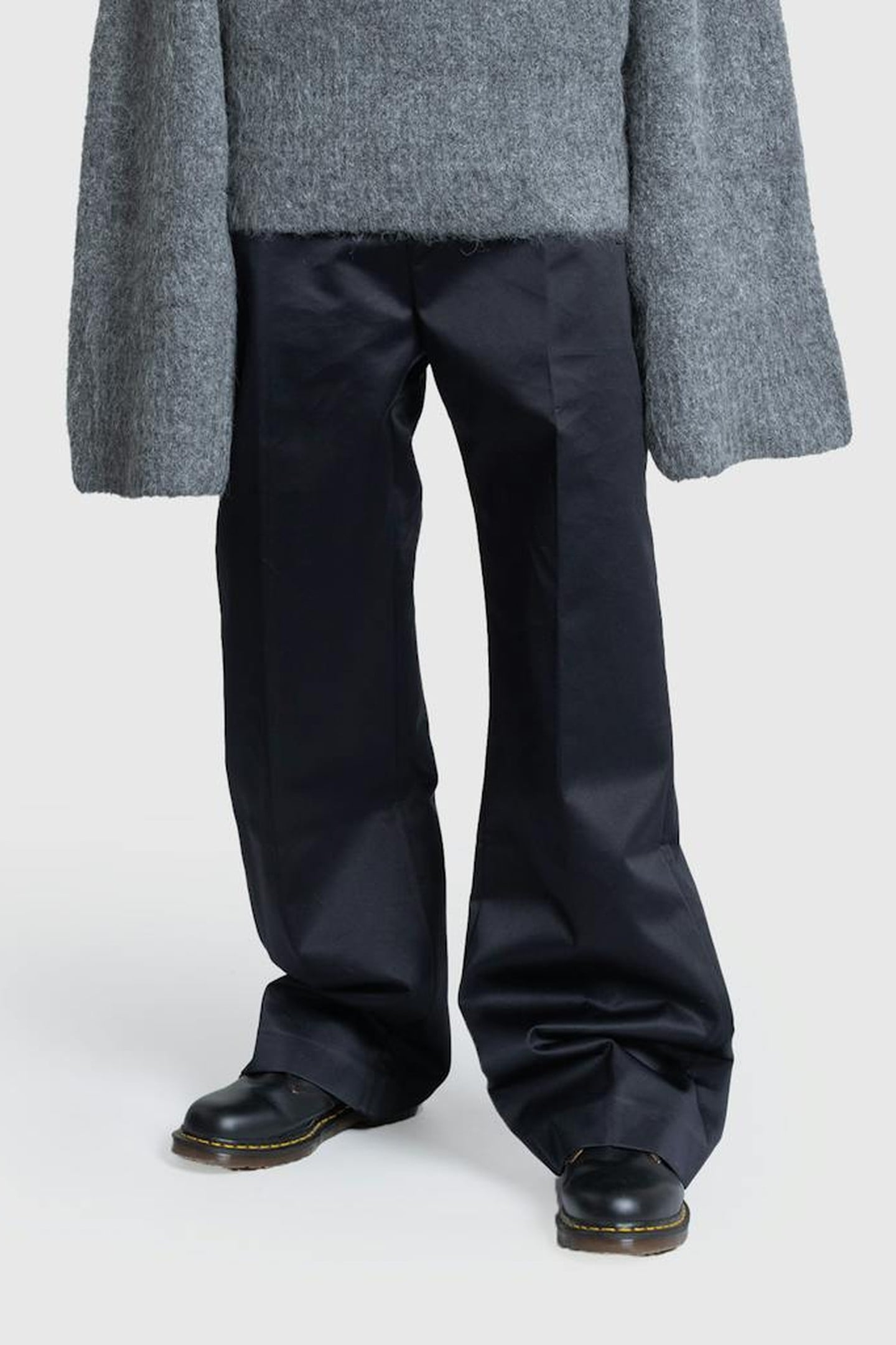 ENTIRE STUDIOS – FATHER SUITING PANT BLACK SATEEN 1