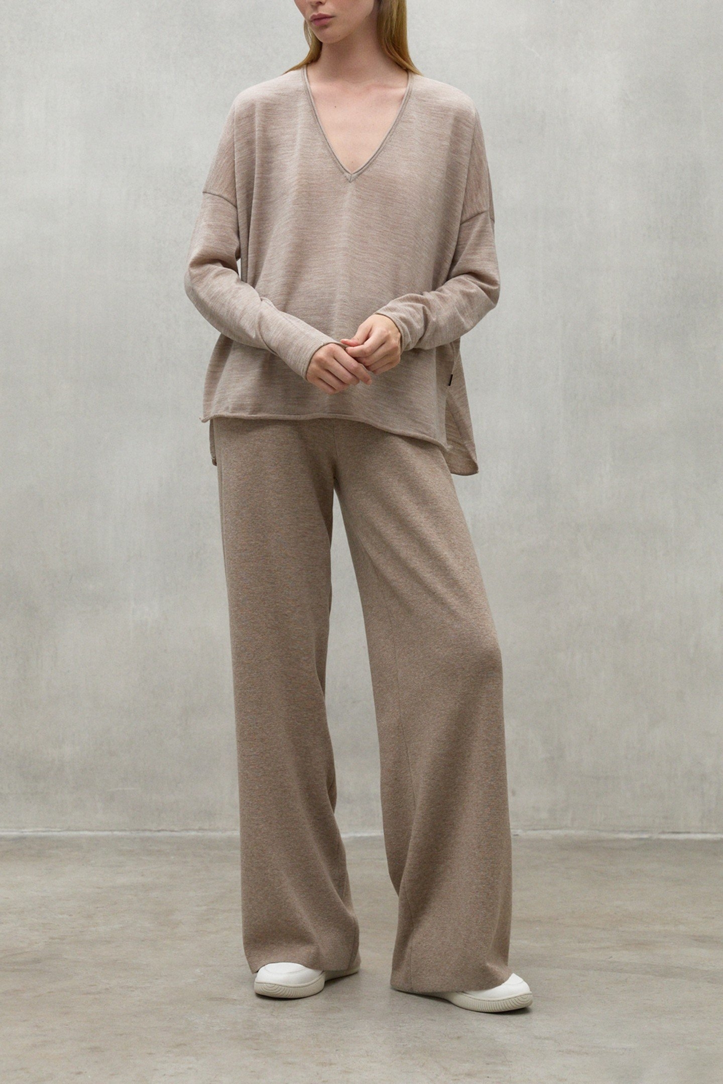 ANTURIOALF KNIT DARK SAND MELANGE 1