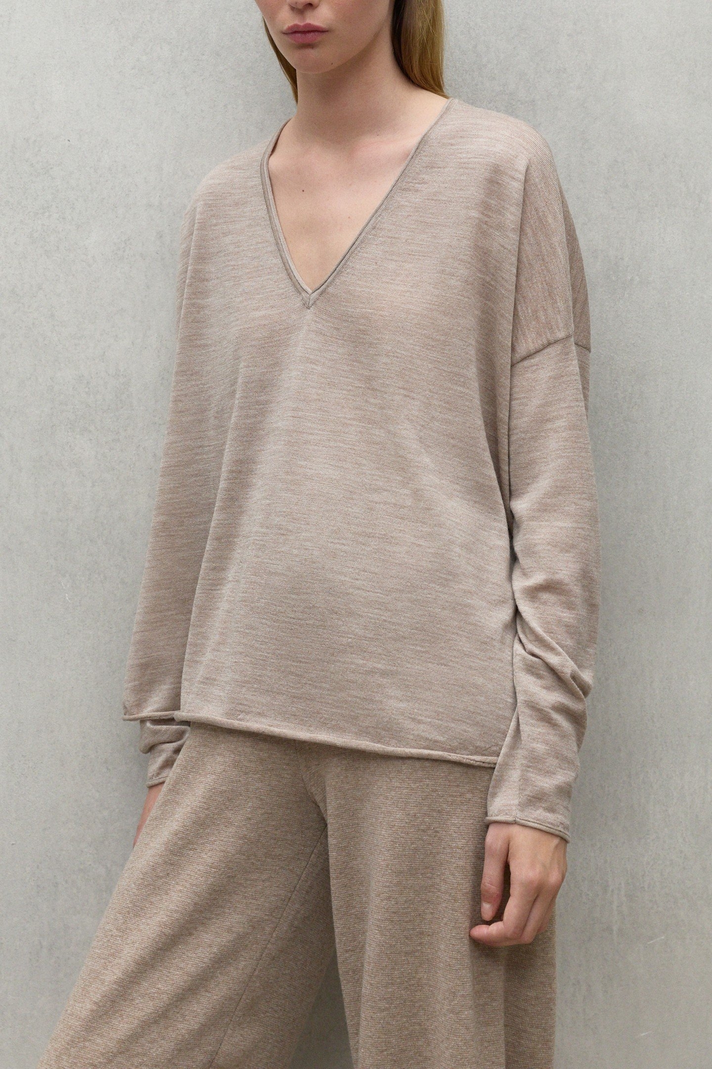 ANTURIOALF KNIT DARK SAND MELANGE 2