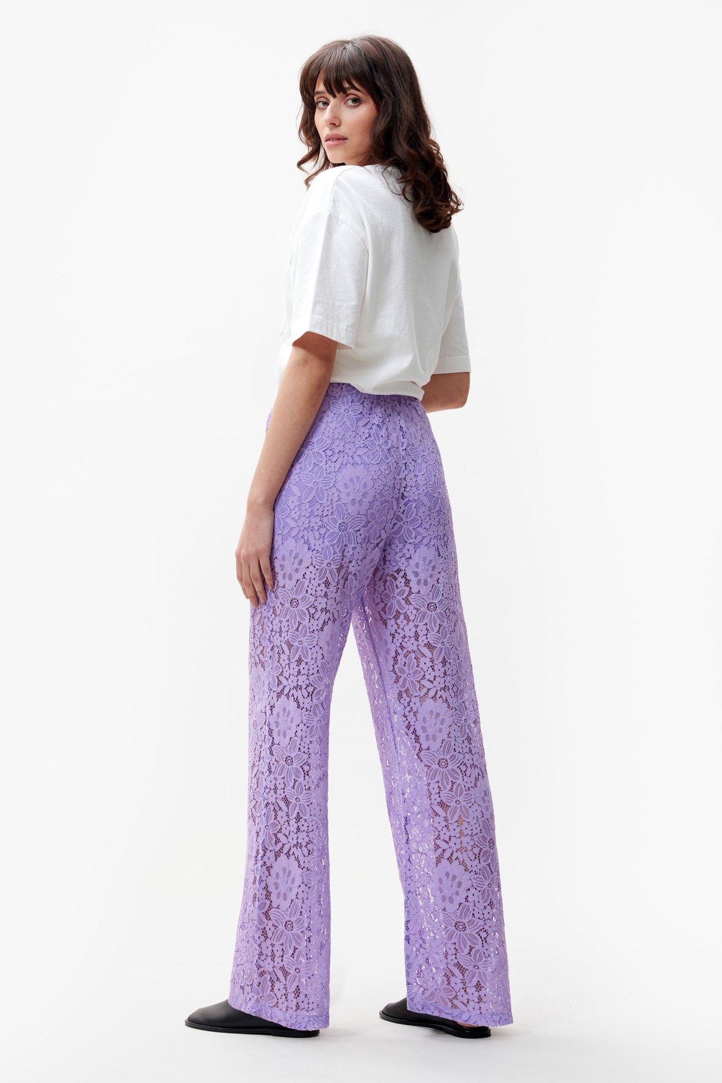 PULL ON LACE TROUSERS PURPLE SKY 2