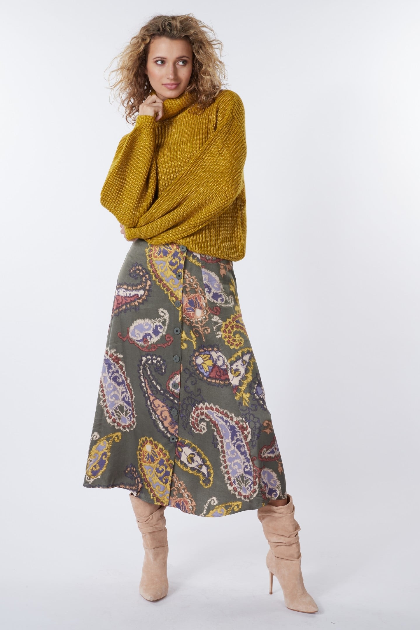 SKIRT BUTTONS ELEMENTS PRINT PRINT 2