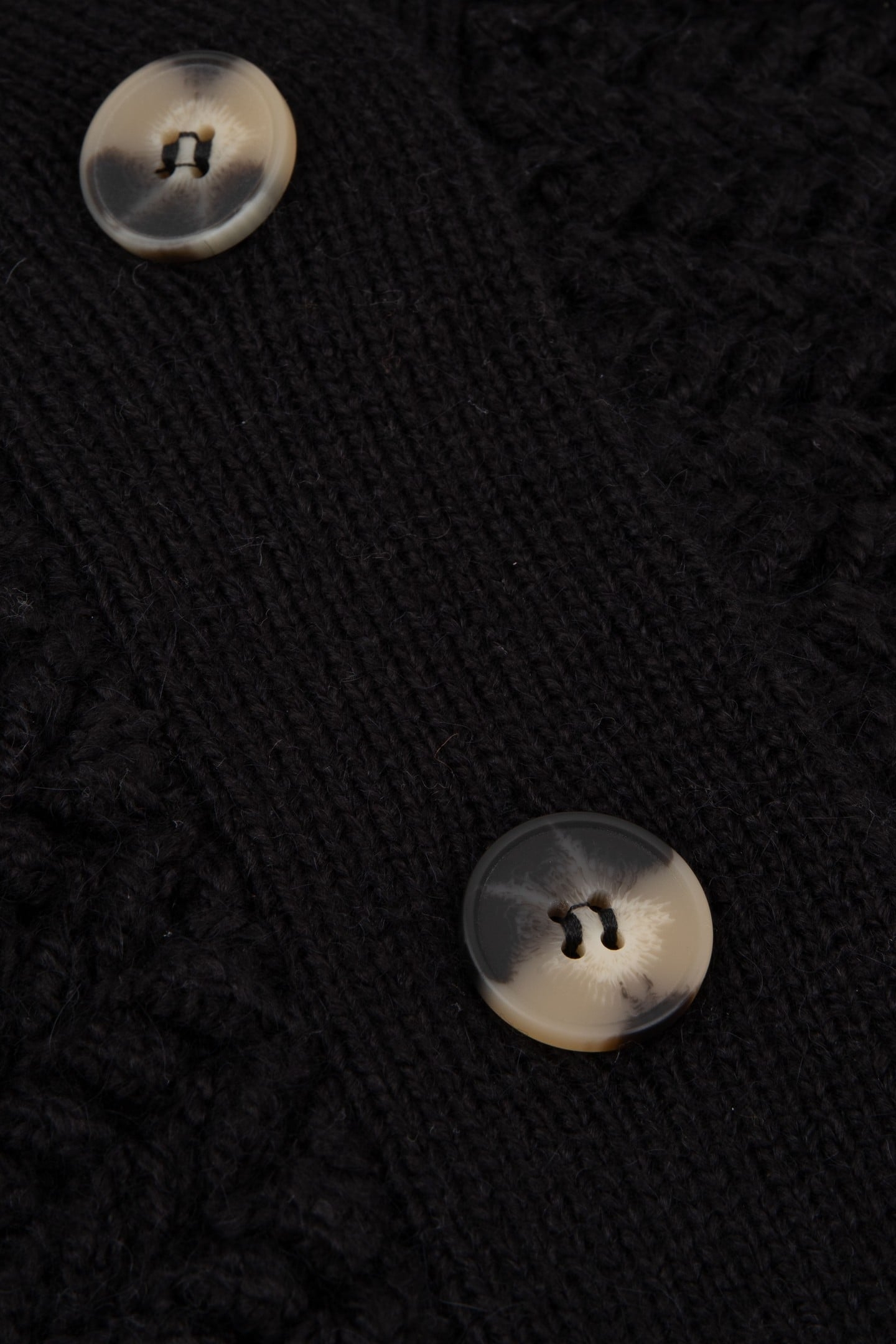 CARDIGAN SHORT ZZ KNIT BLACK 7