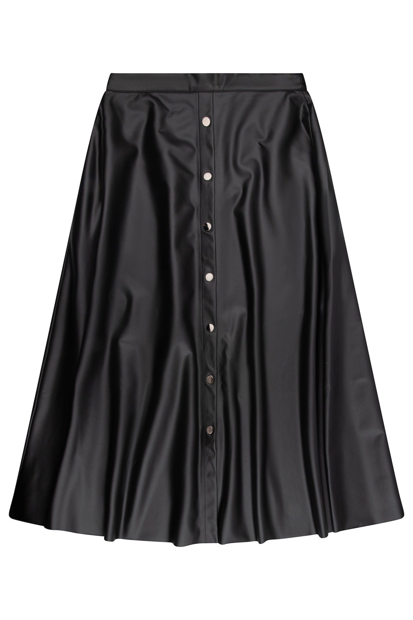 SKIRT MIDI LIGHT PU BLACK 5