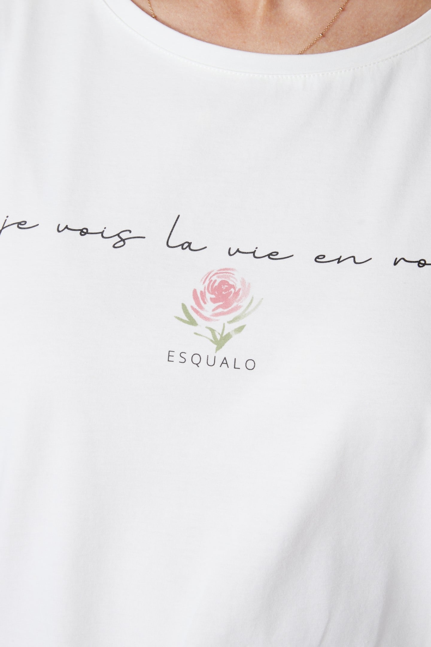 T-SHIRT FOIL "LA VIE EN ROSE" OFF WHITE 6