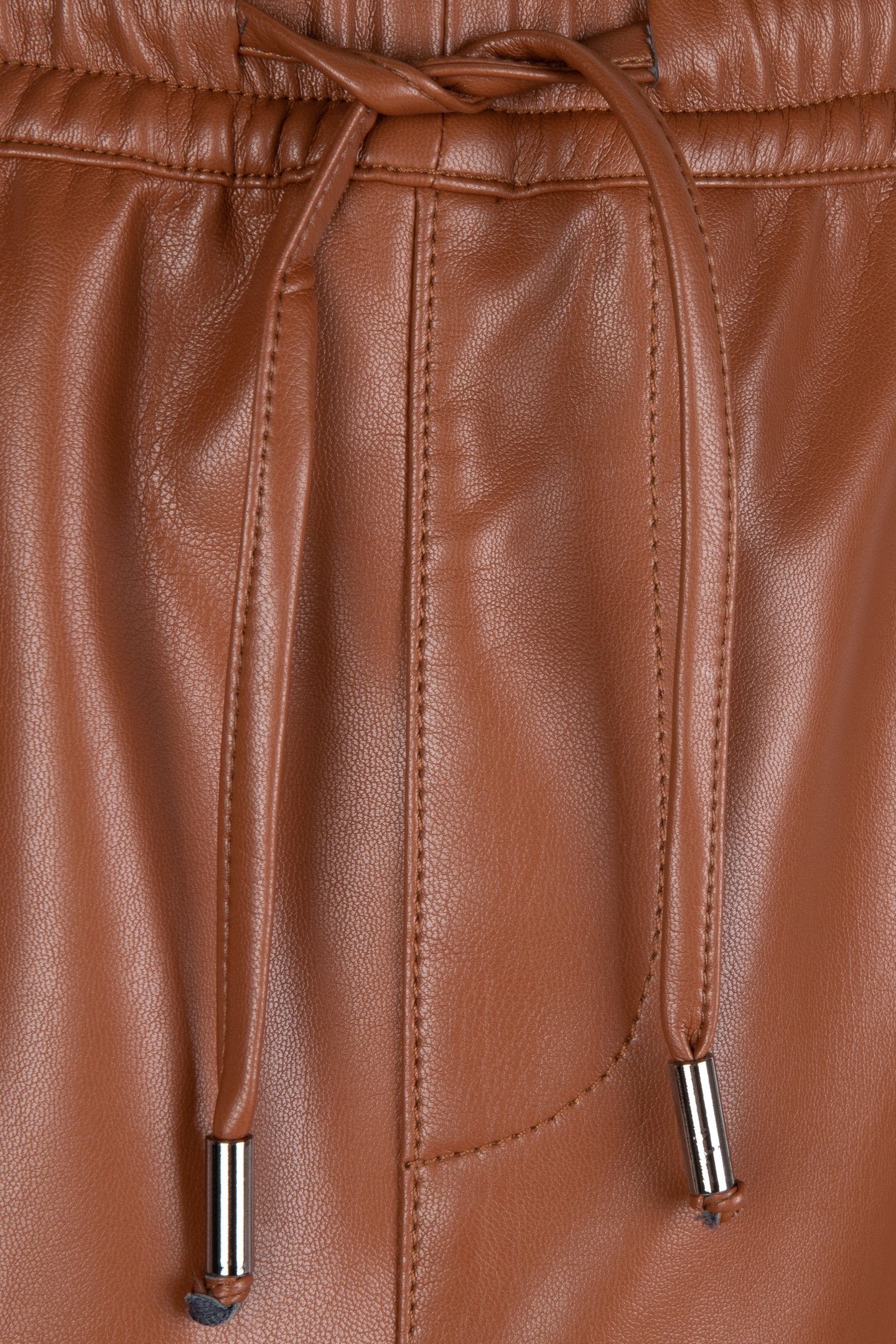 SKIRT JOGGER LONG PU BROWN 3