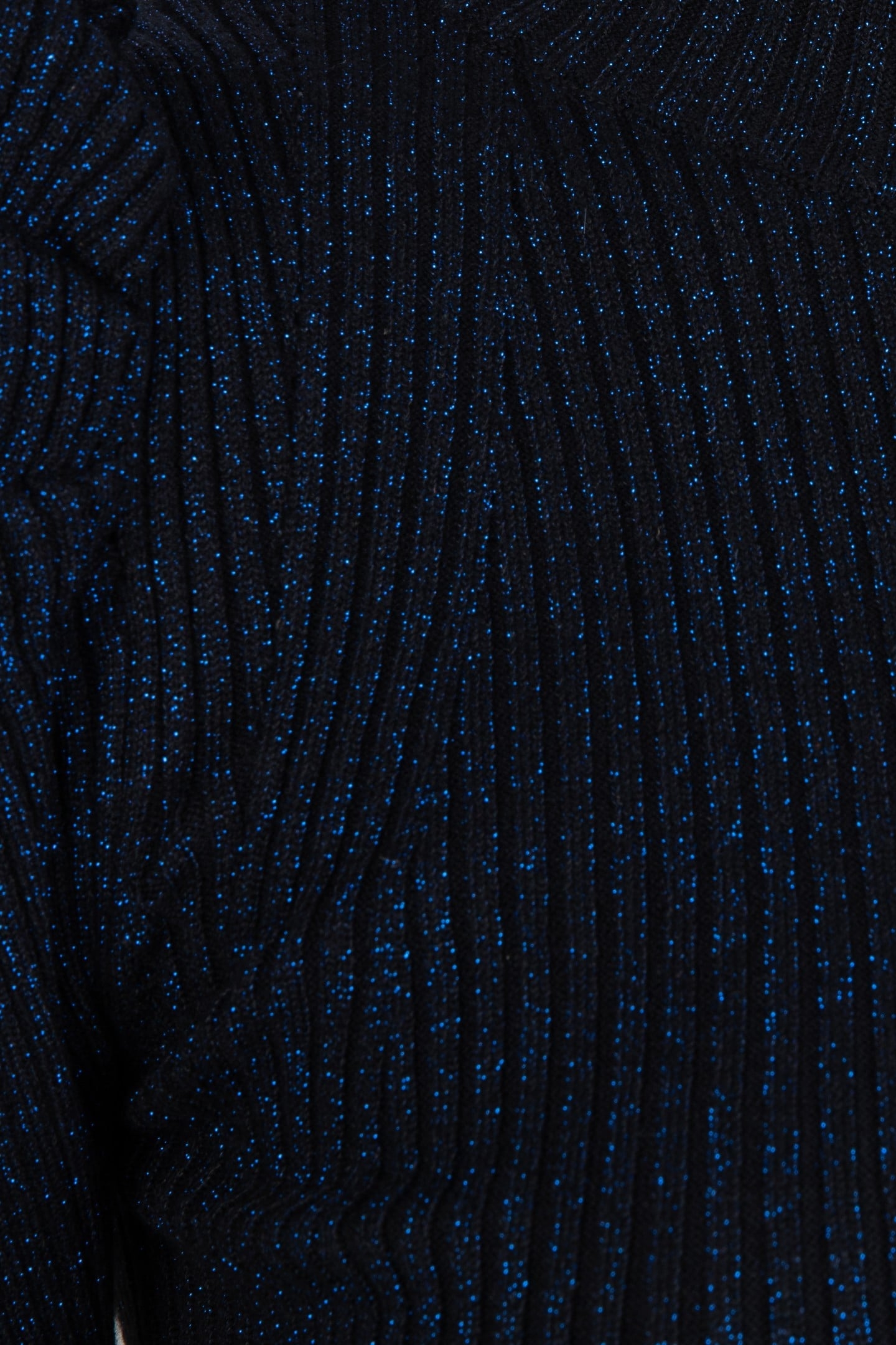 SWEATER MOCK NECK LUREX BLACK / BLUE 8