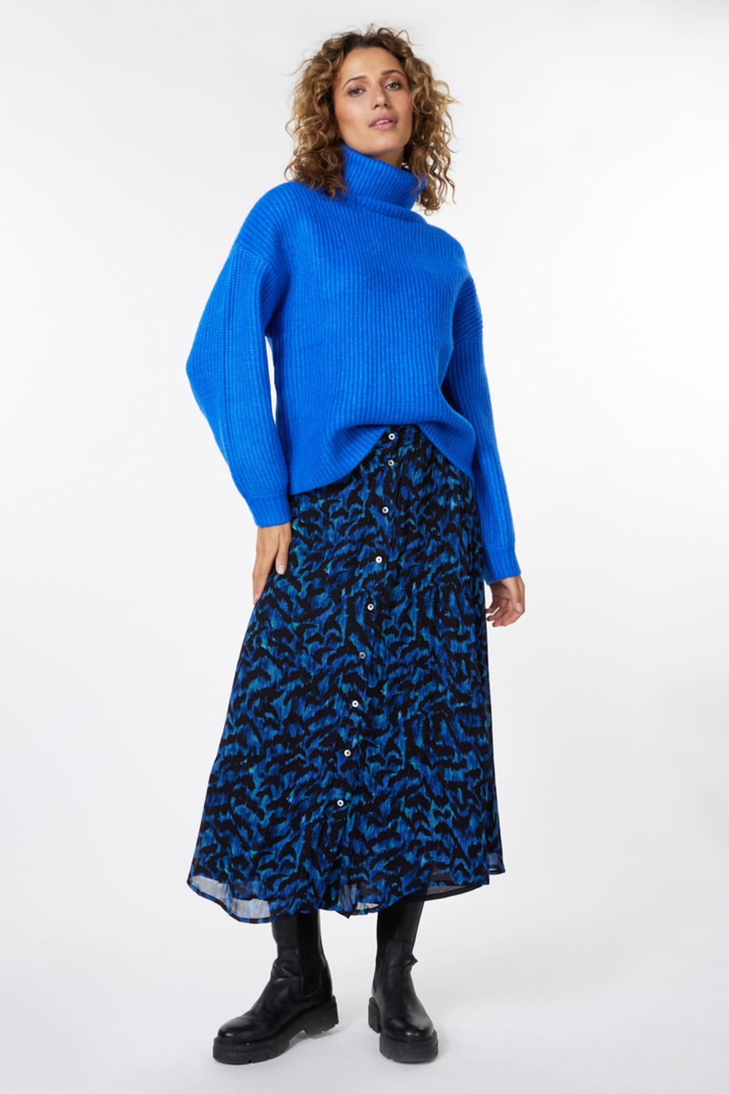 SKIRT BUTTONS WILD CELEBRATION PRINT 3