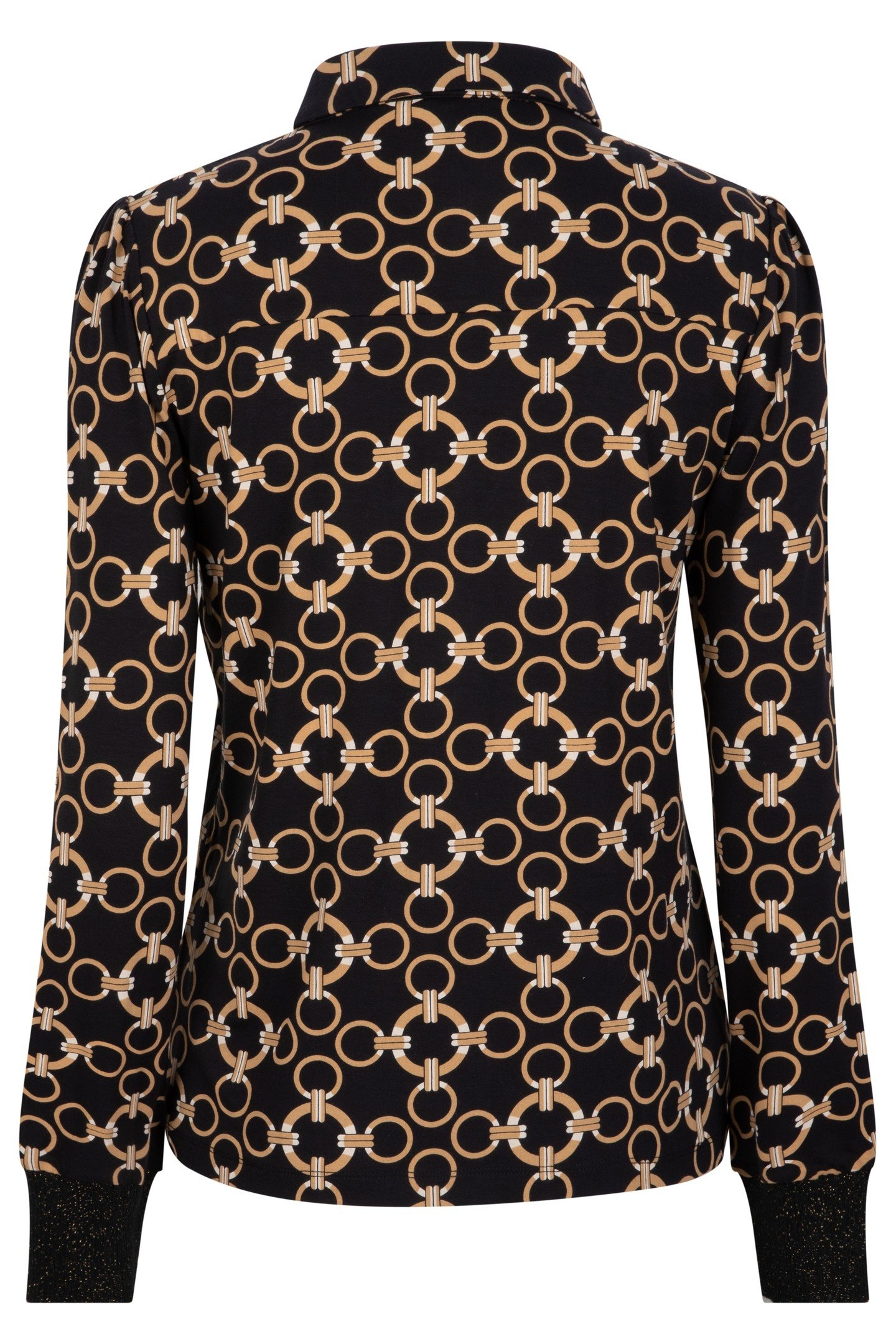 BLOUSE RIBBED CUFFS CHAIN PRINT PRINT 6