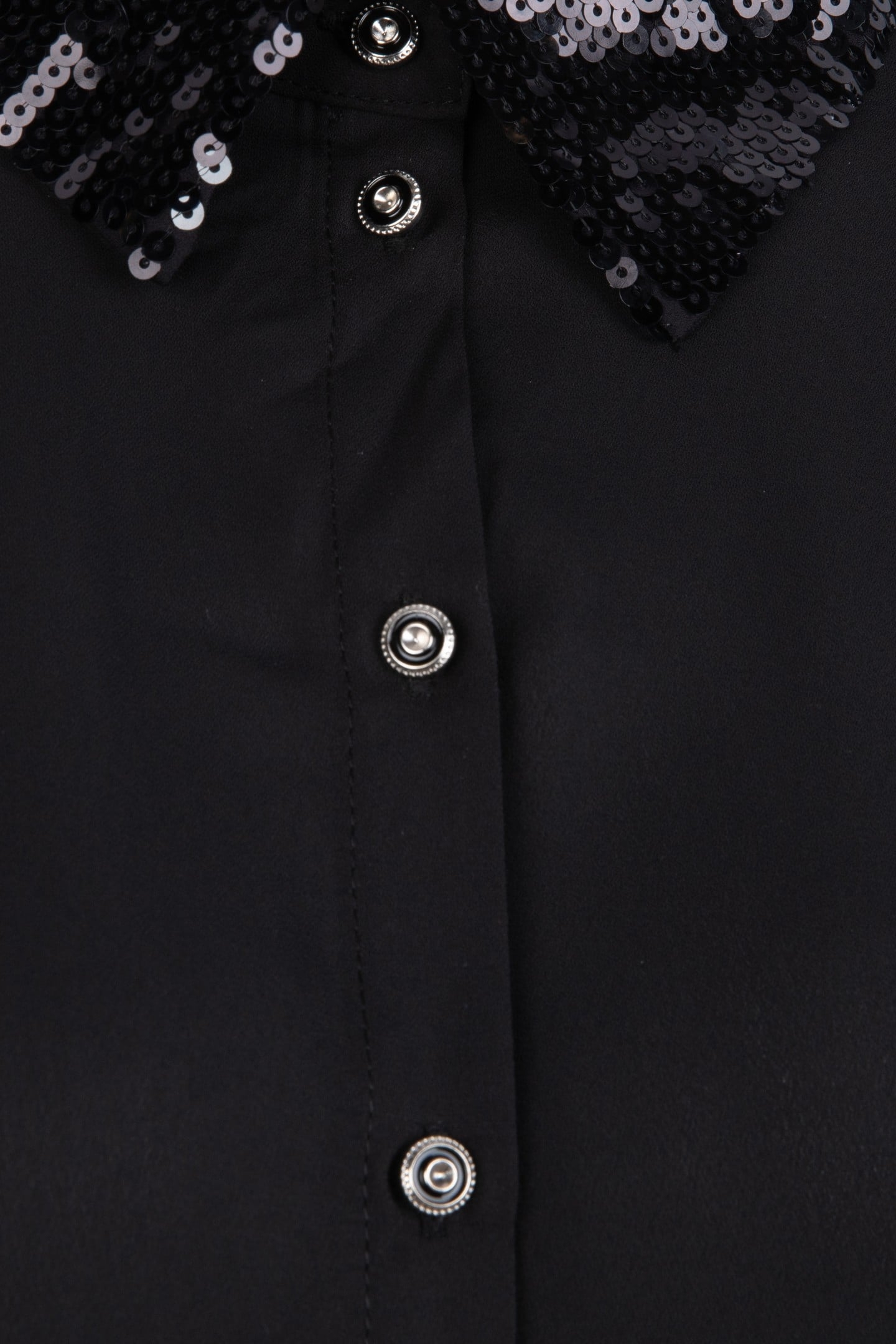 BLOUSE SEQUINS COLLAR BLACK 7
