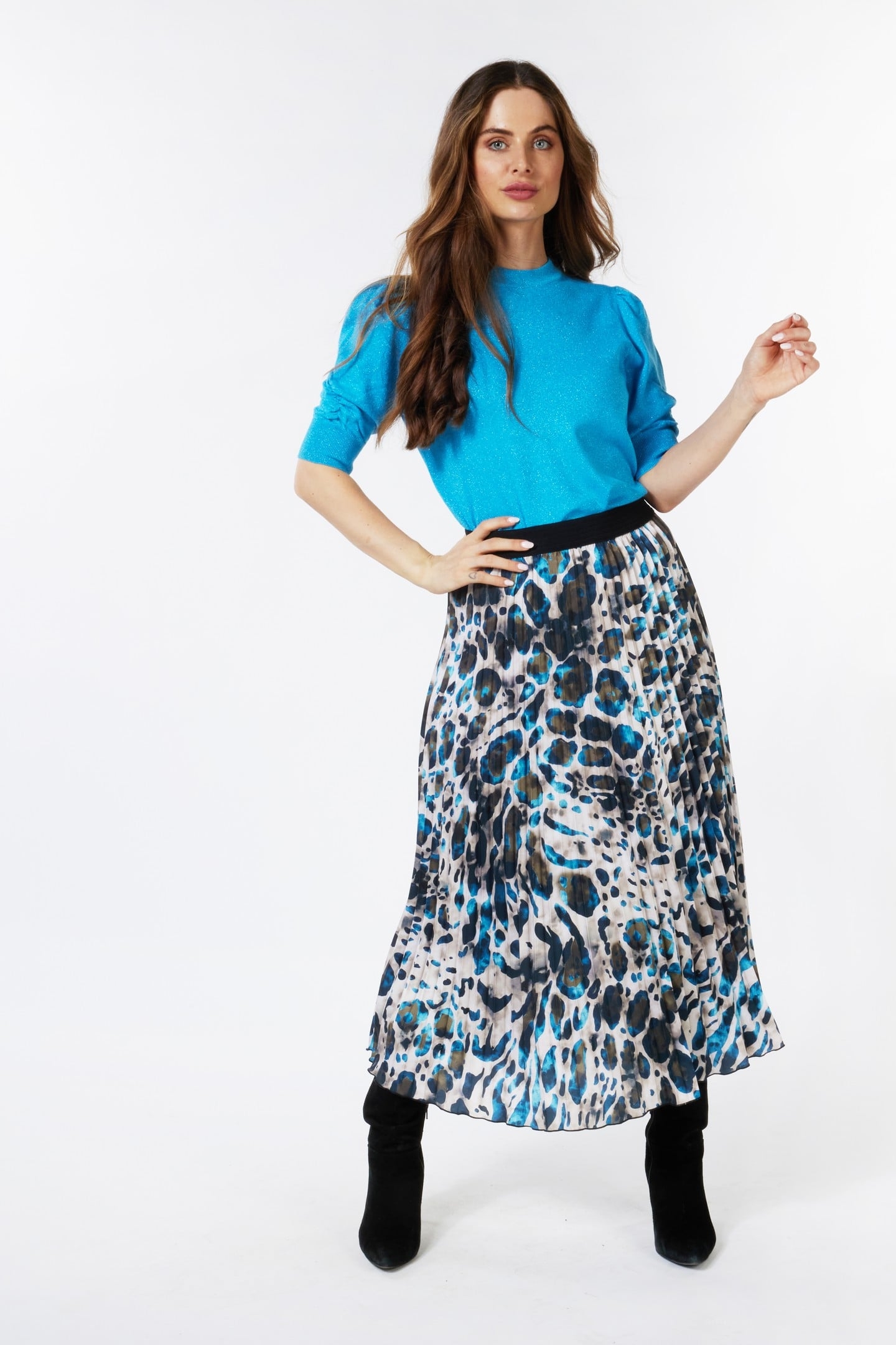 SKIRT PLISSE ANIMAL ROOTS PRINT 2