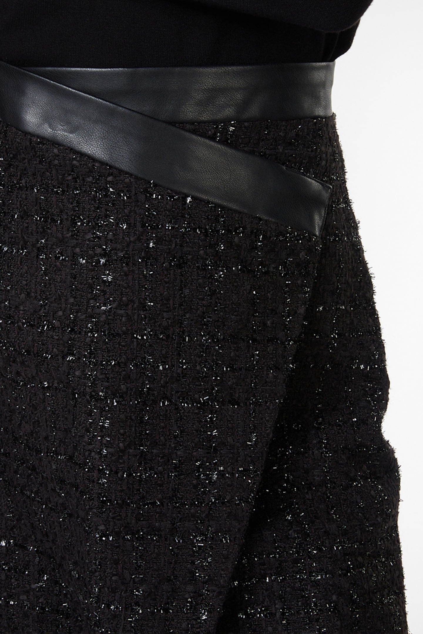 SKIRT TWEED OVERLAP BLACK 7