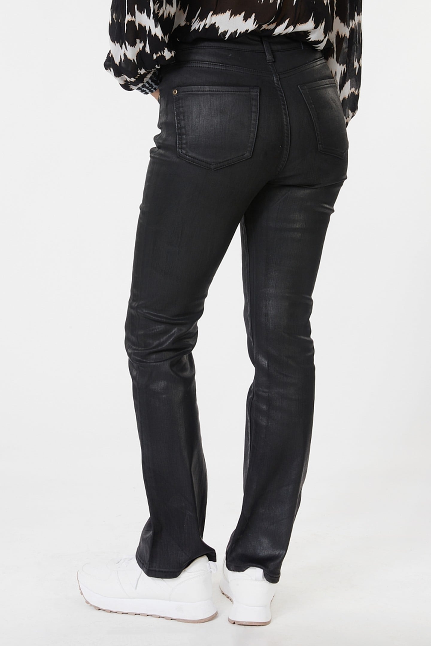 TROUSERS COATED FLAIR BLACK 3