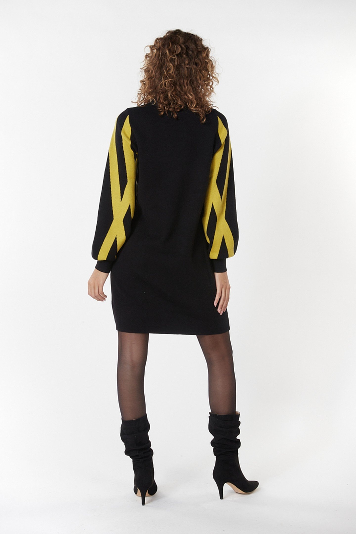 DRESS INTARSIA WARM OLIVE 3