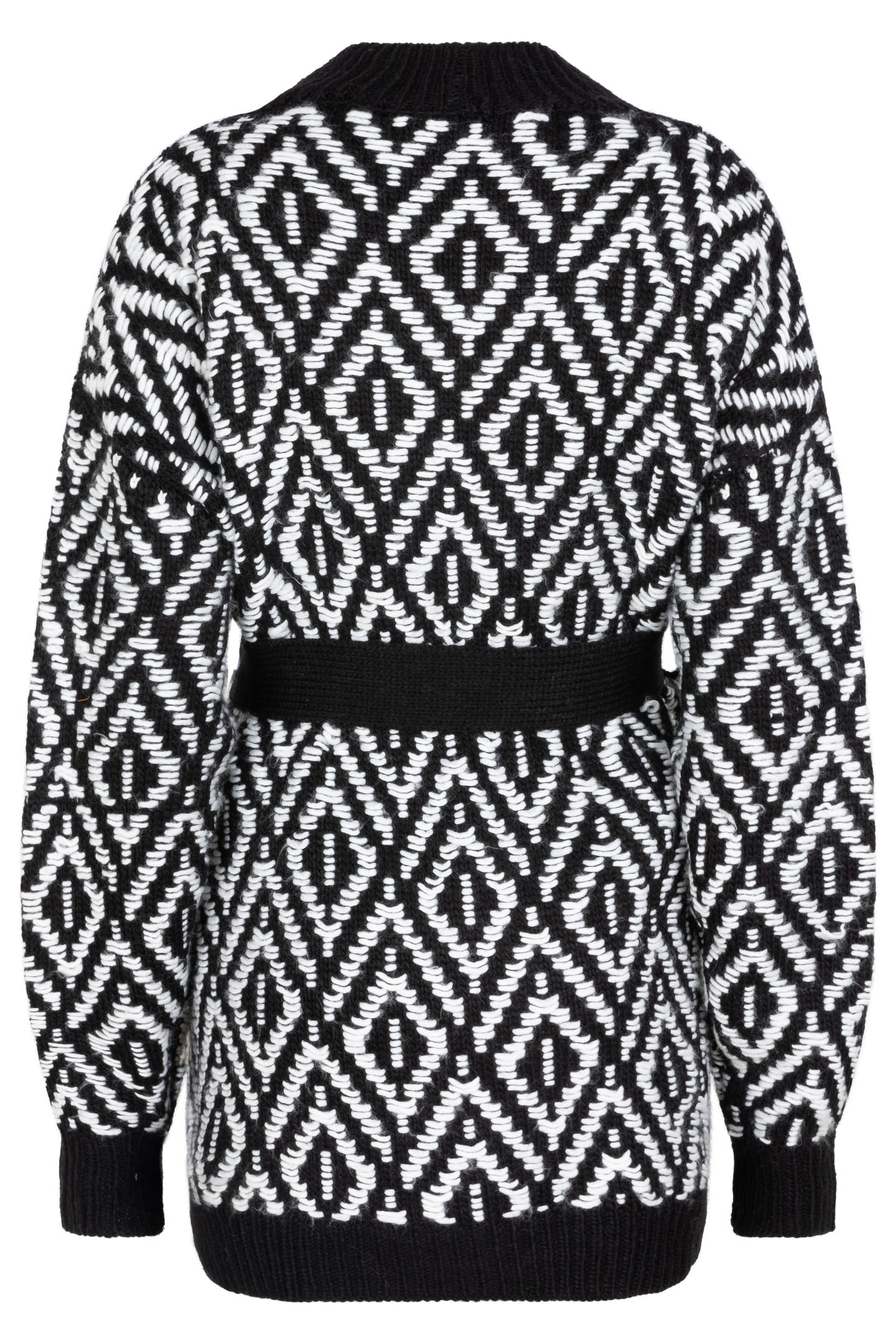 CARDIGAN 3D KNIT BLACK / WHITE 6