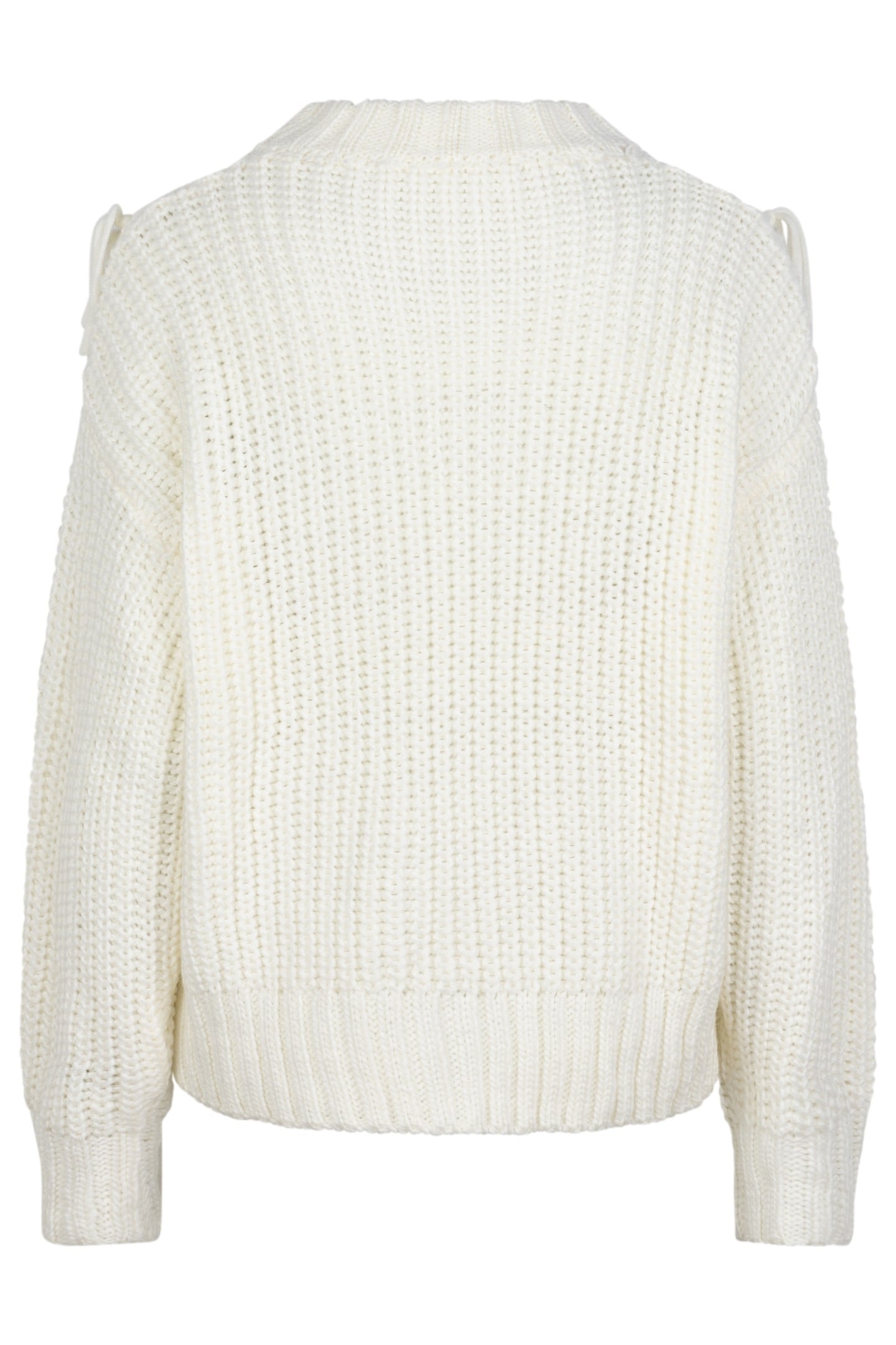 SWEATER CABLE FRINGES OFF WHITE 6