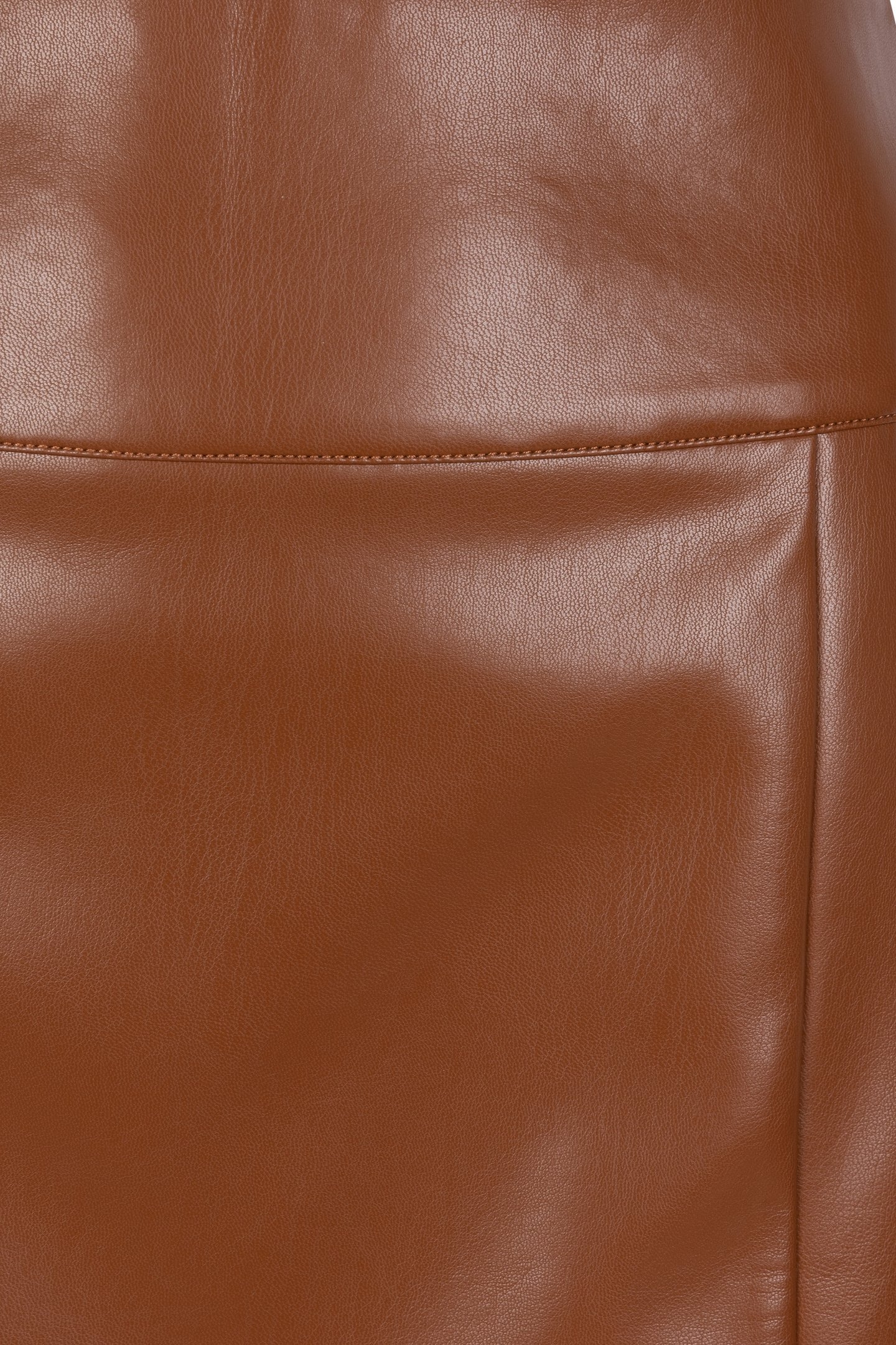 SKIRT PU BROWN 6