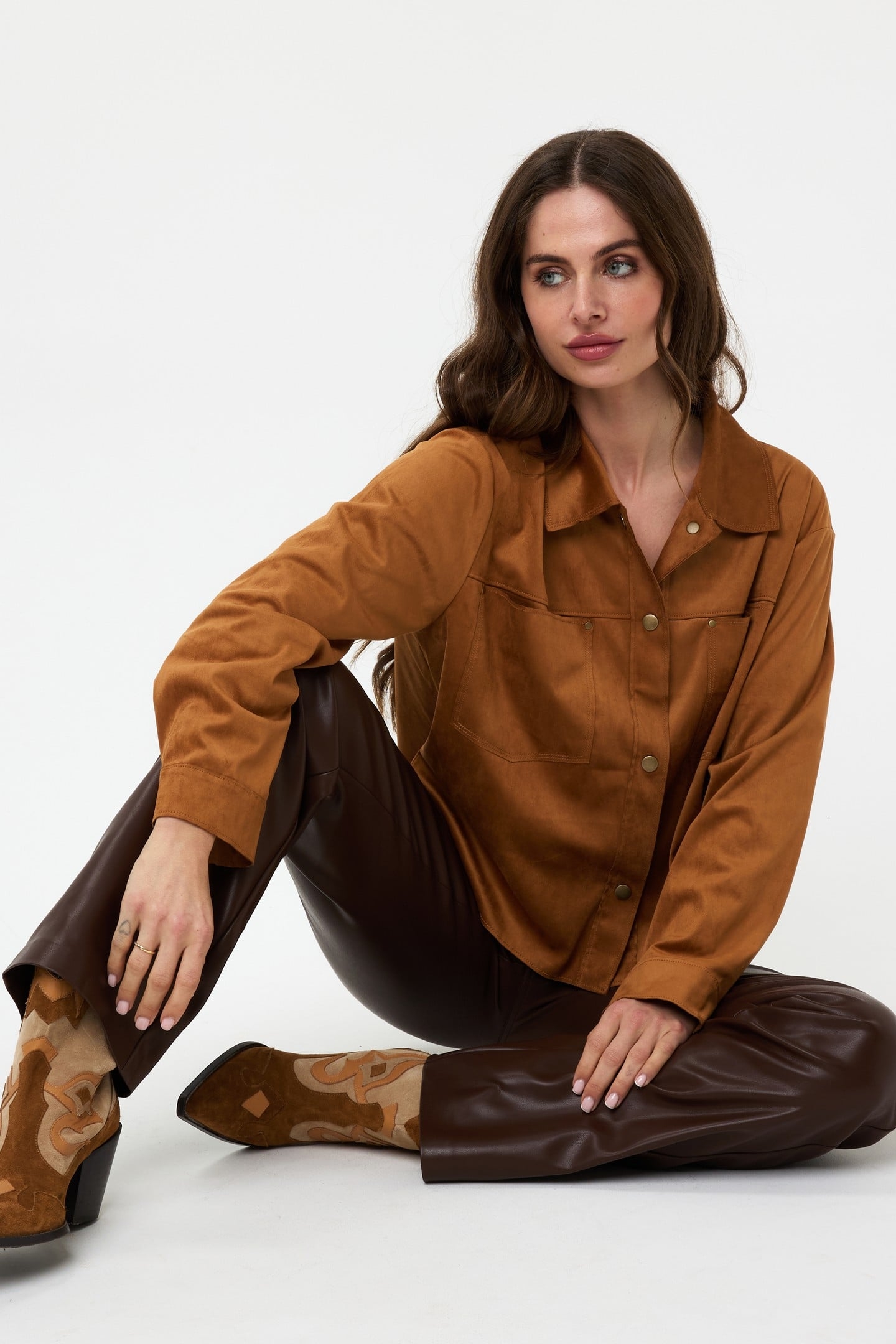 JACKET SUEDINE WIDE CAMEL 4