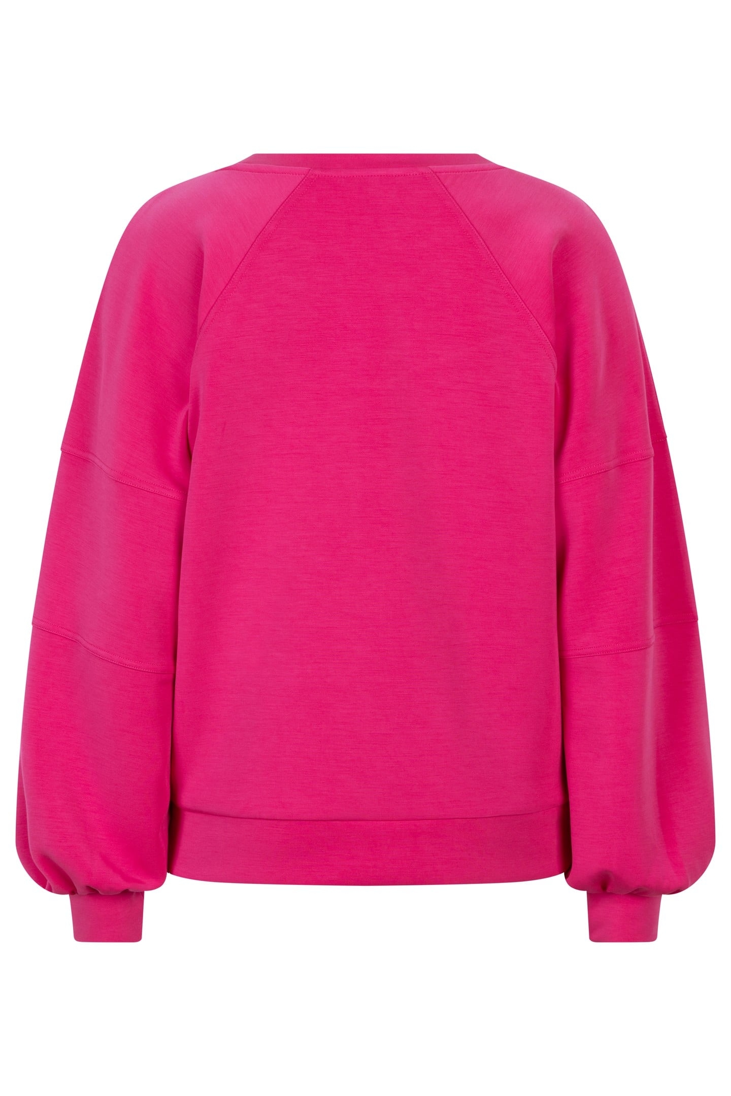 SWEATER “V” SEAMS MODAL CERISE PINK 5