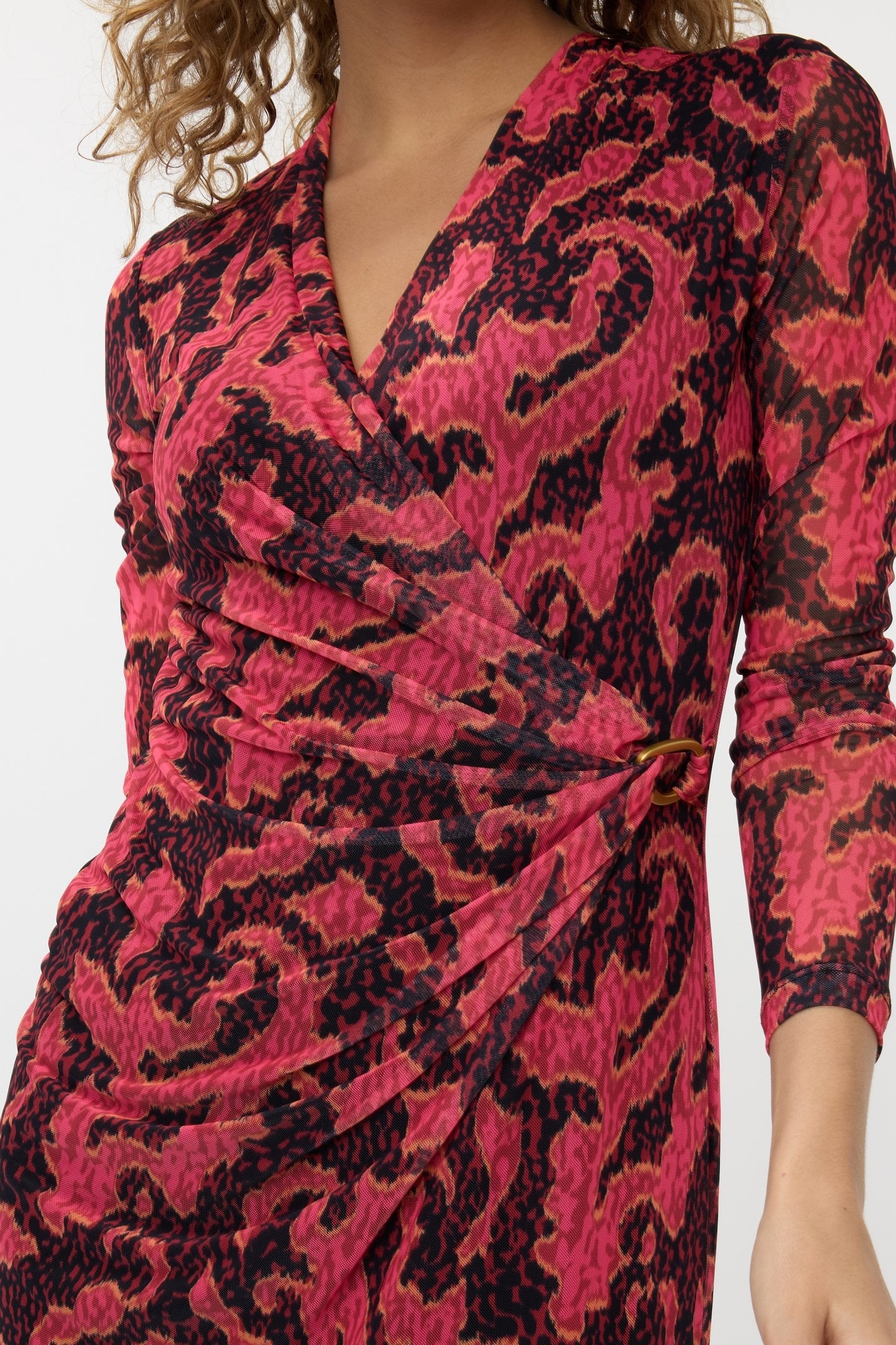 DRESS MESH WRAP OVER PRINT 7