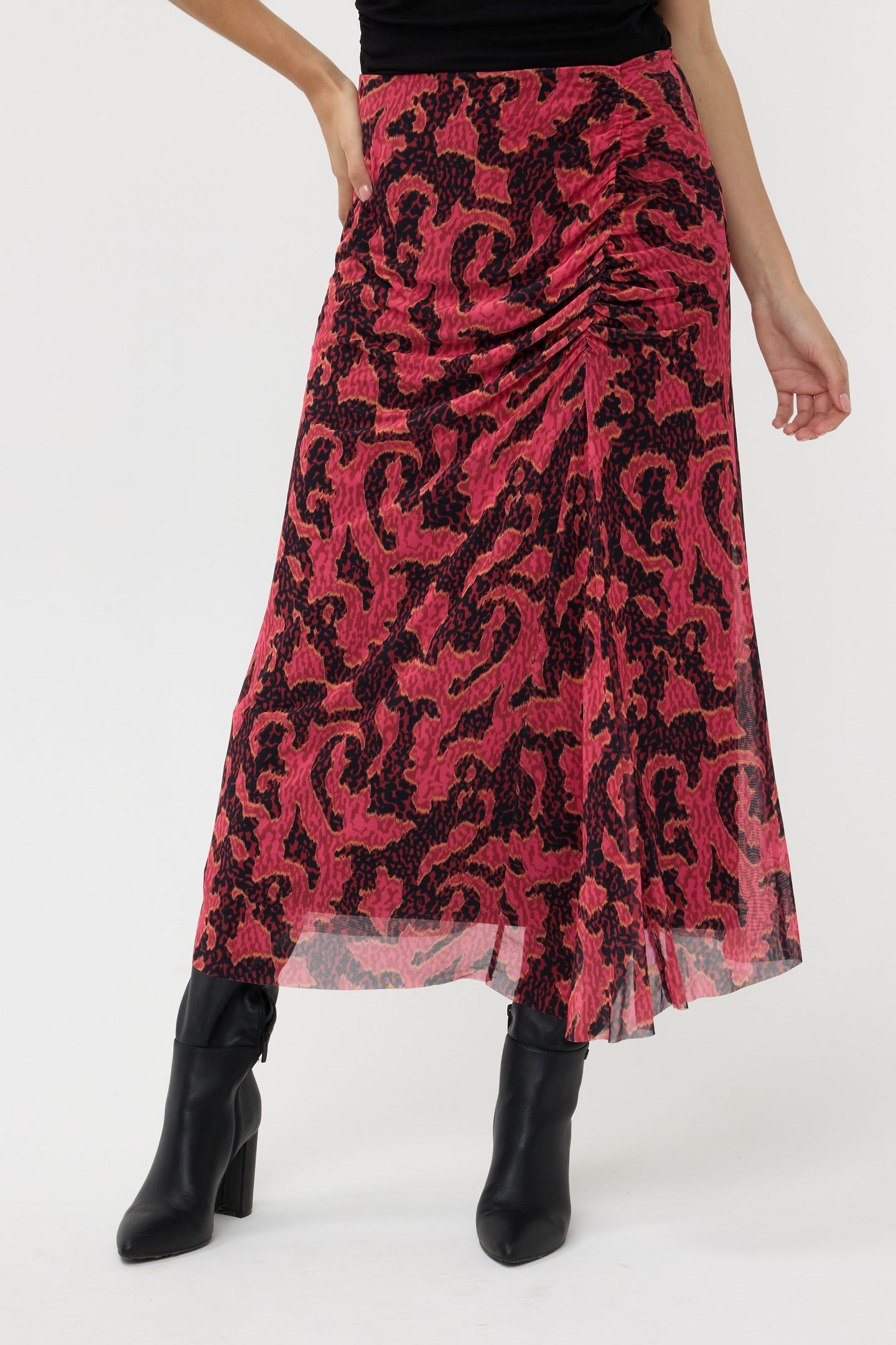 SKIRT MESH MASTERPIECE PRINT 2