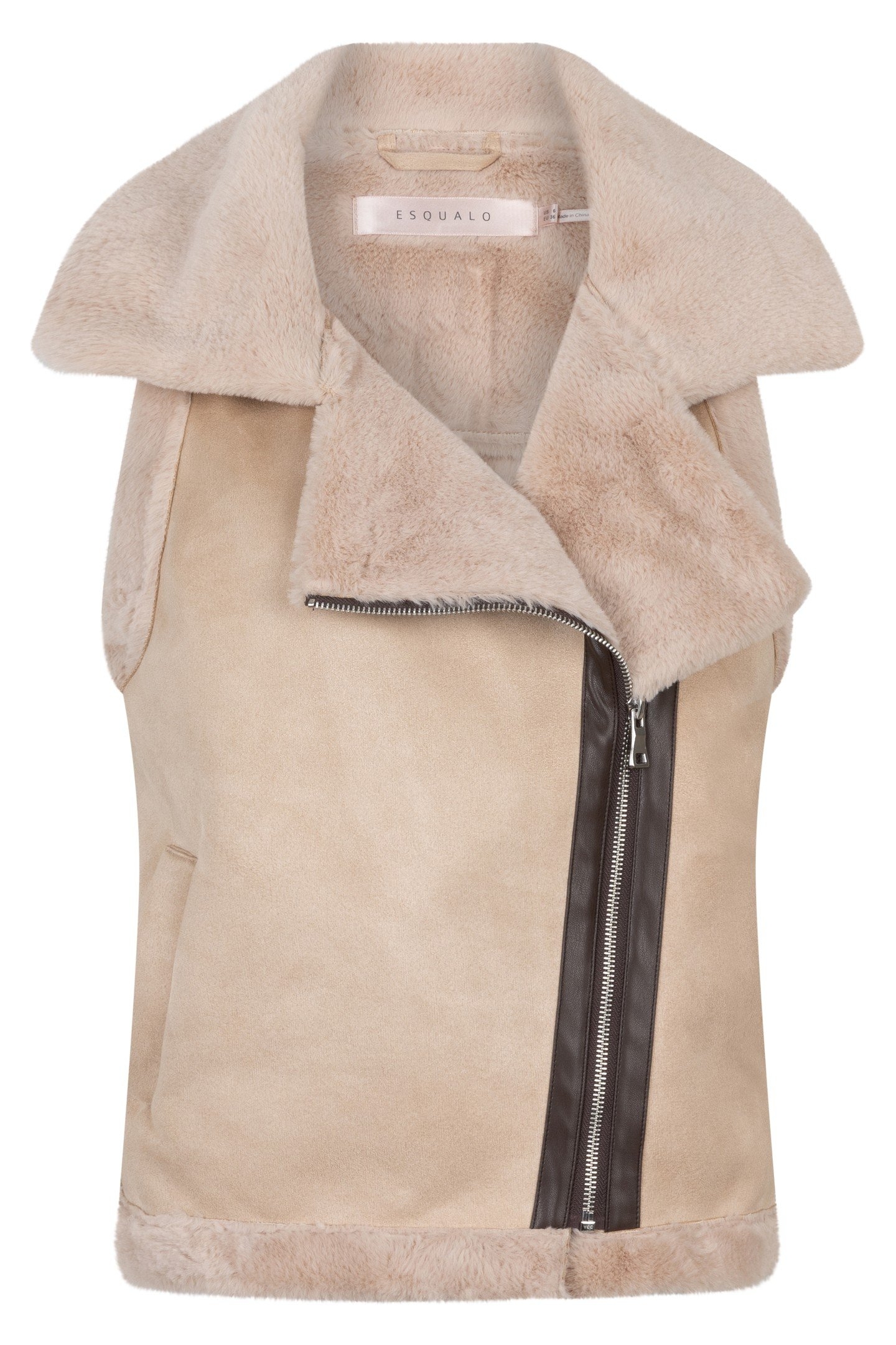 GILET FAKE FUR / SUEDINE SAND 4