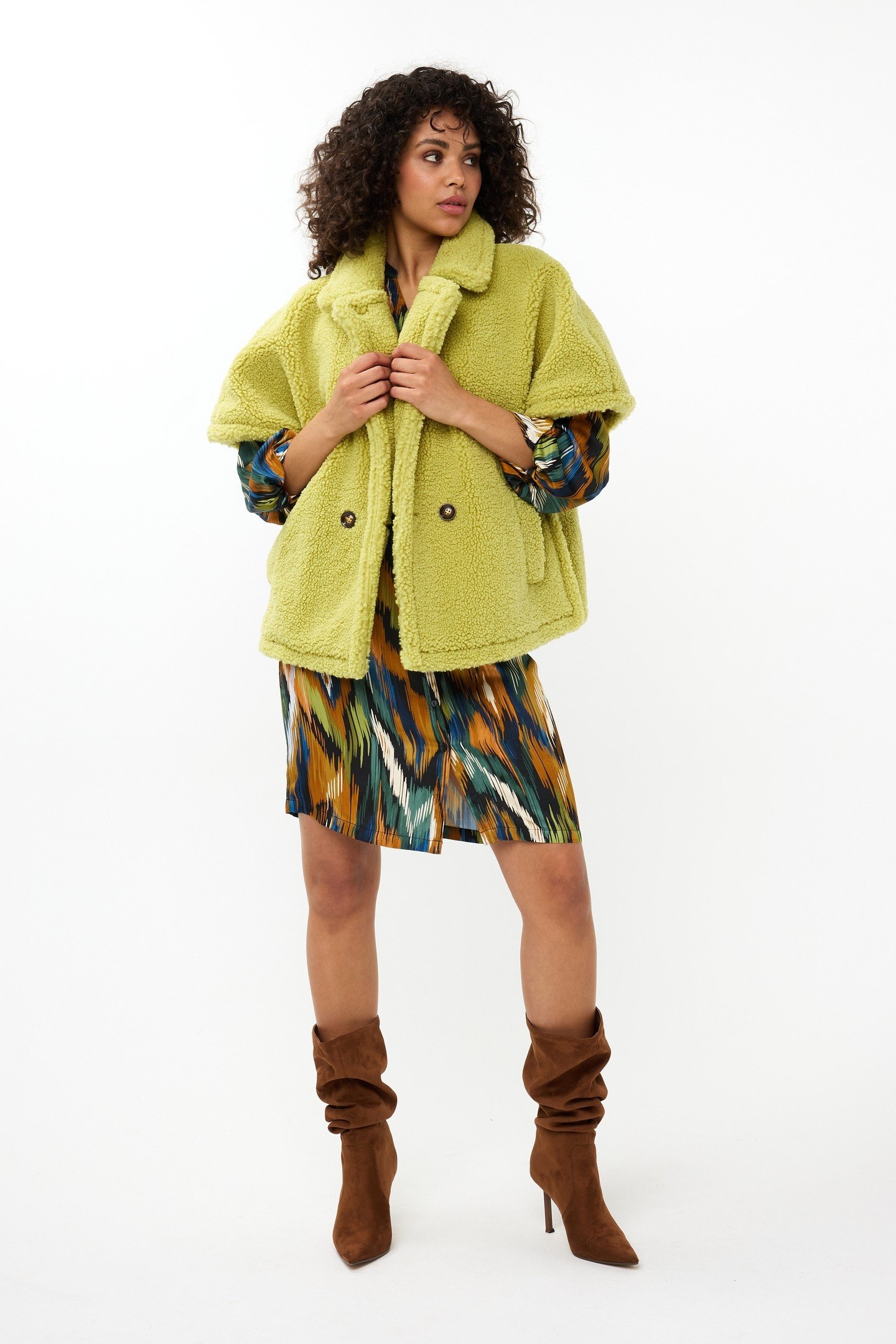 PONCHO TEDDY LEAF GREEN 1