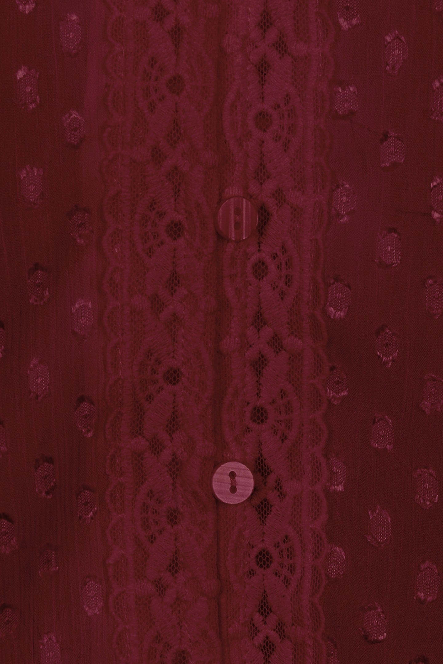 BLOUSE PLUMETIS EMBROIDERY TAPE WINE RED 3
