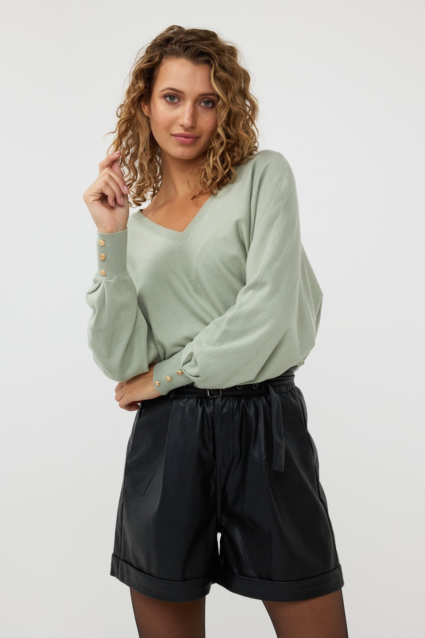 SWEATER BATWING BASIC KNIT JADE 1