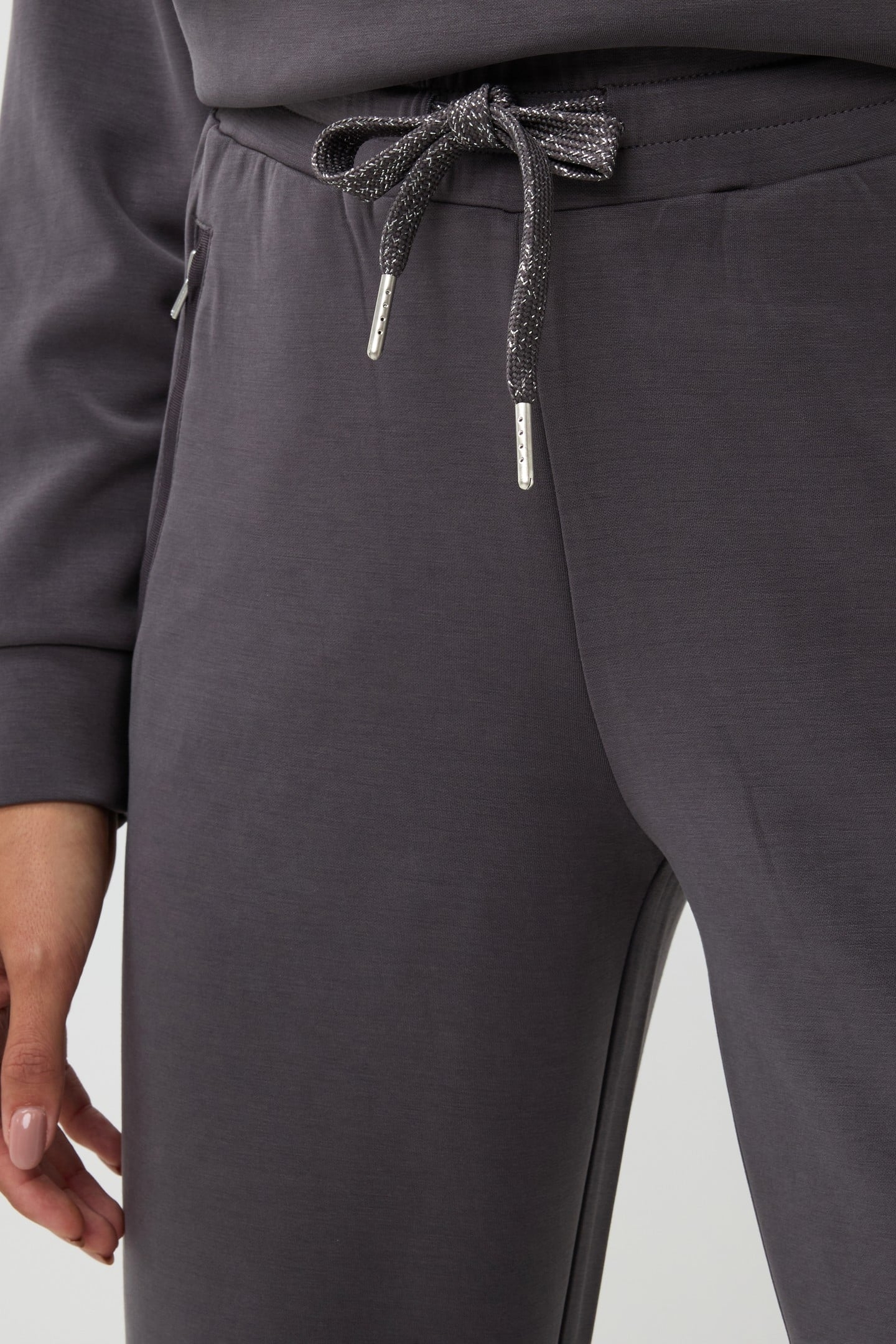 TROUSERS SATIN POCKET MODAL GREY 7