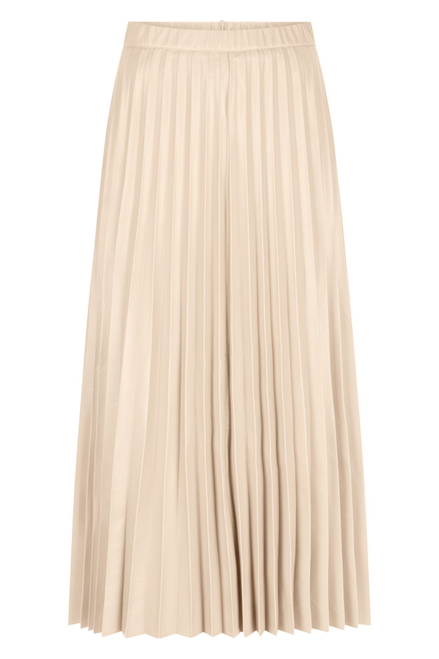 SKIRT PLISSE VEGAN LEATHER SAND 1