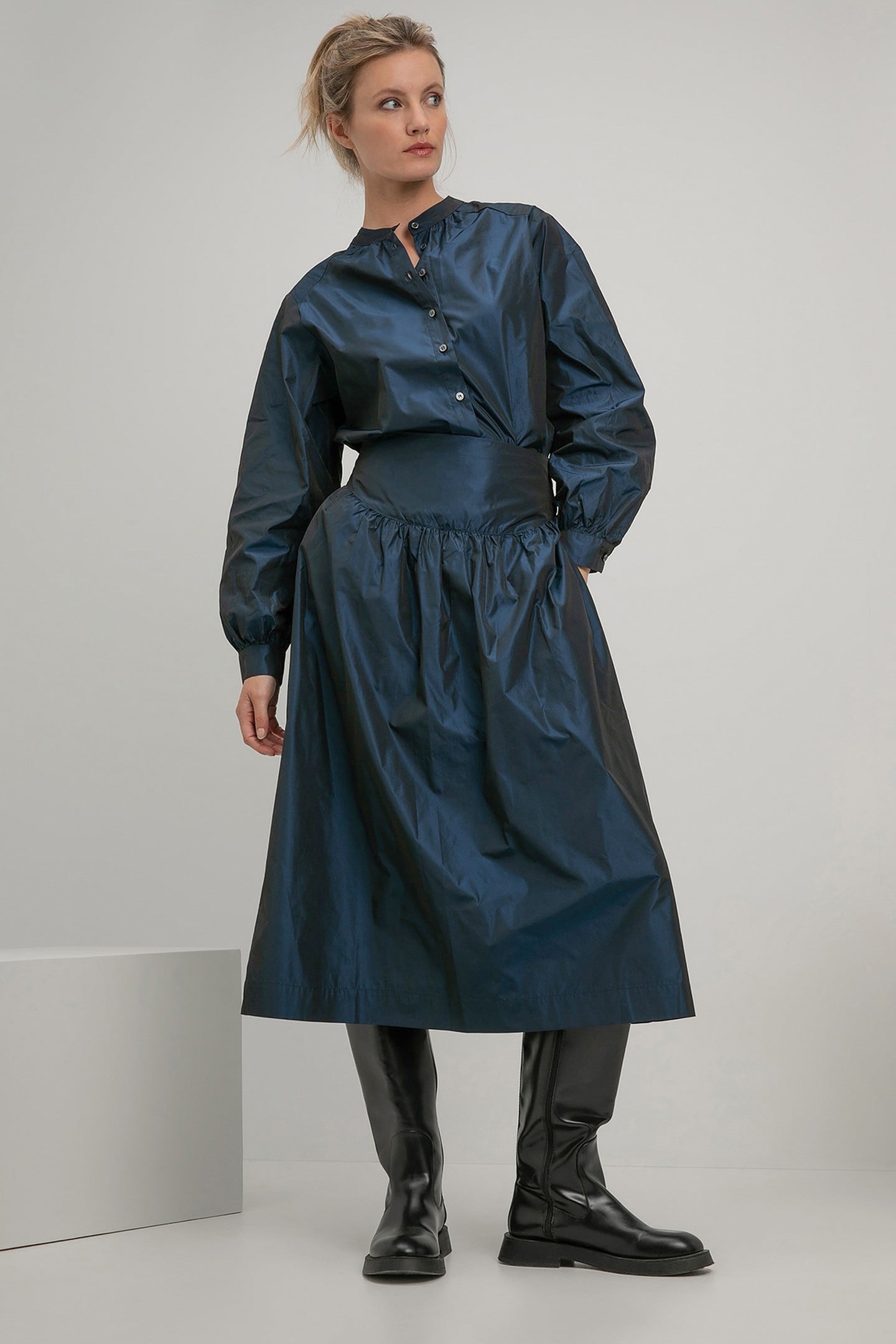 SIENNA SKIRT NAVY MELANGE 1