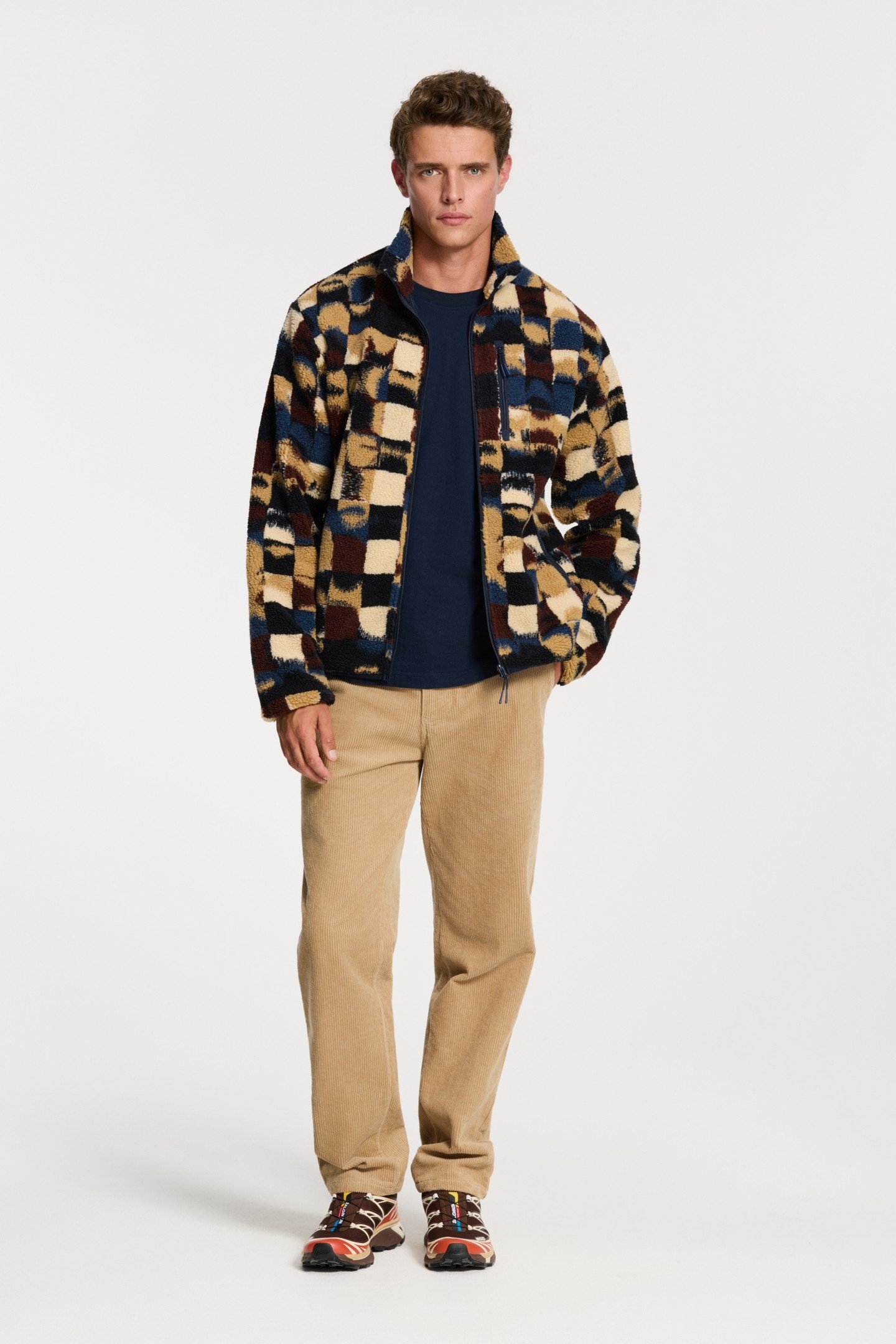 LEE GEO QUILT TEDDY JACKET RED EARTH GEO QUILT 2