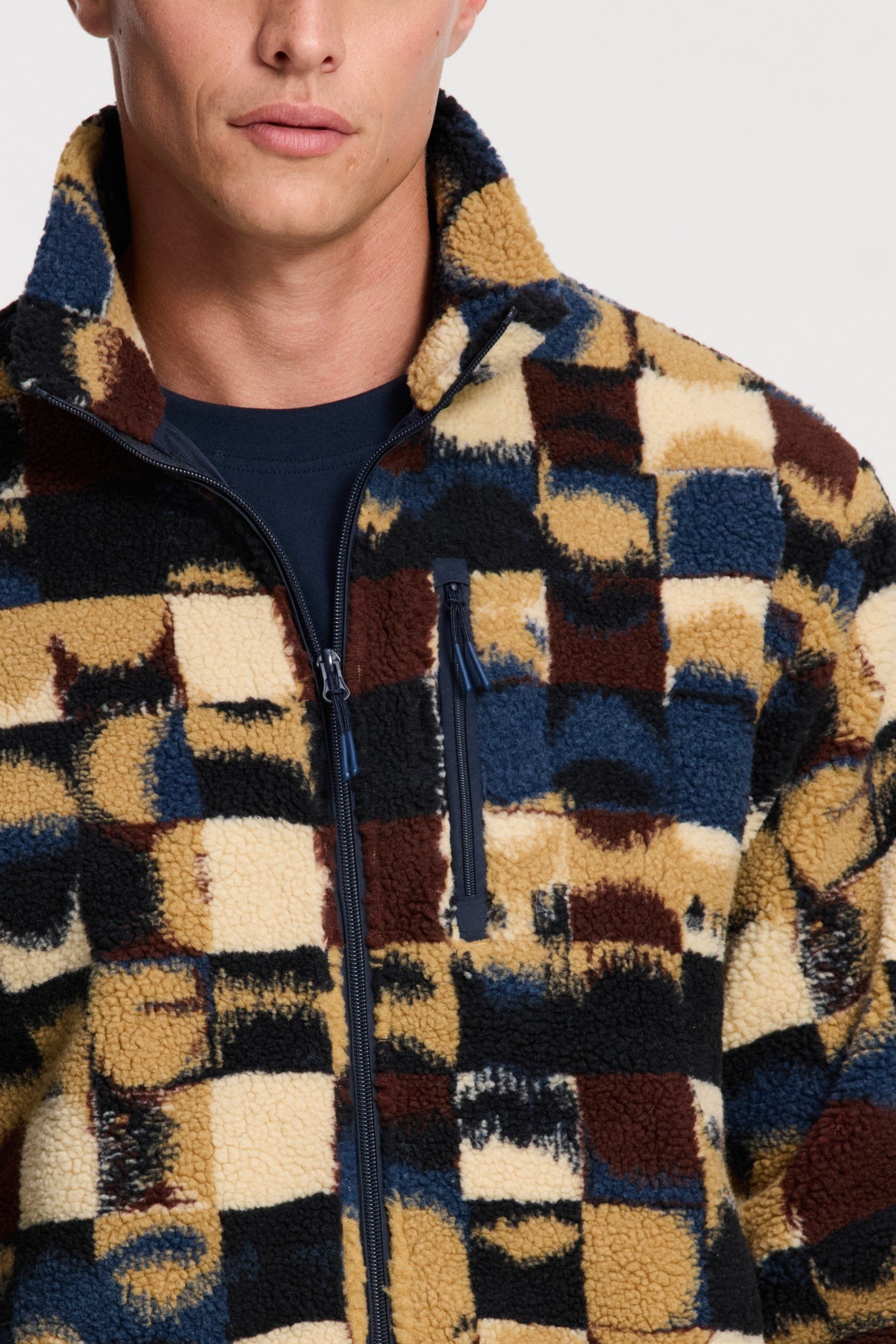 LEE GEO QUILT TEDDY JACKET RED EARTH GEO QUILT 8