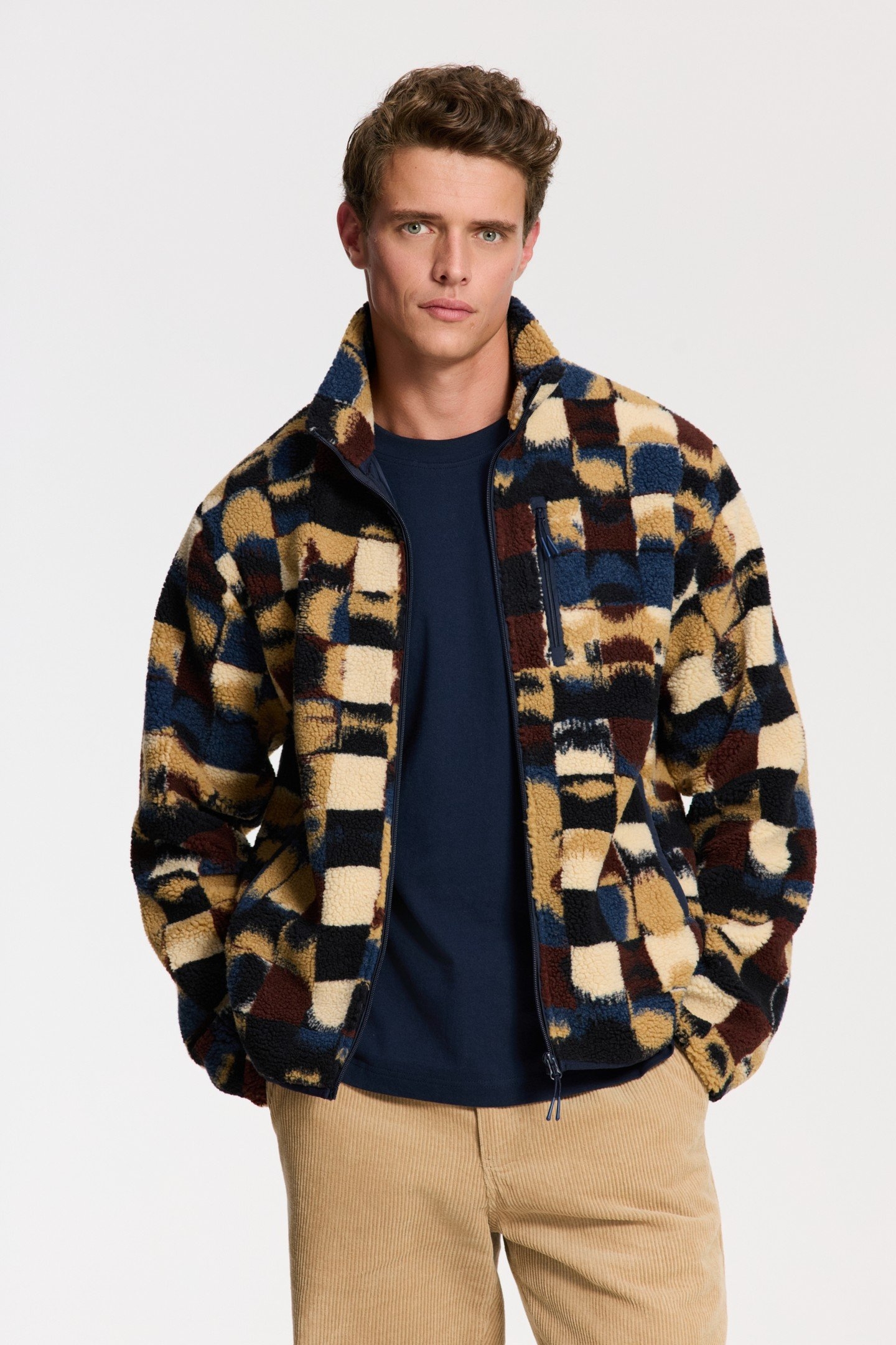 LEE GEO QUILT TEDDY JACKET RED EARTH GEO QUILT 3